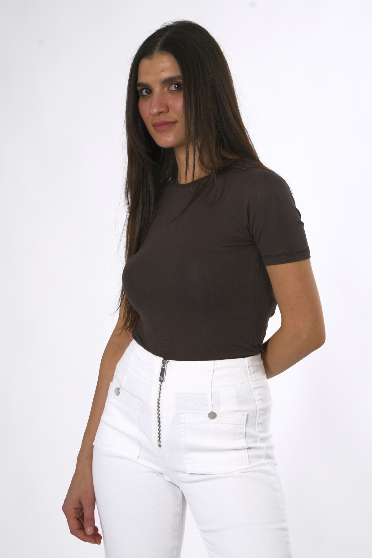 Abbra Kadın Kısa Kollu T-Shirt