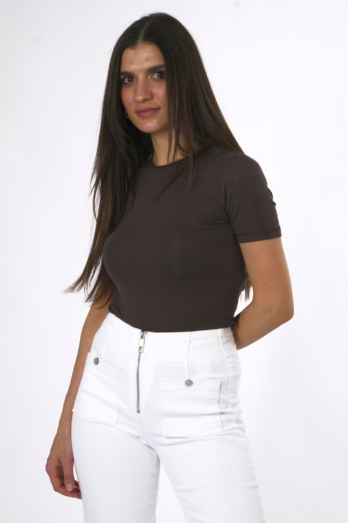 Abbra Kadın Kısa Kollu T-Shirt