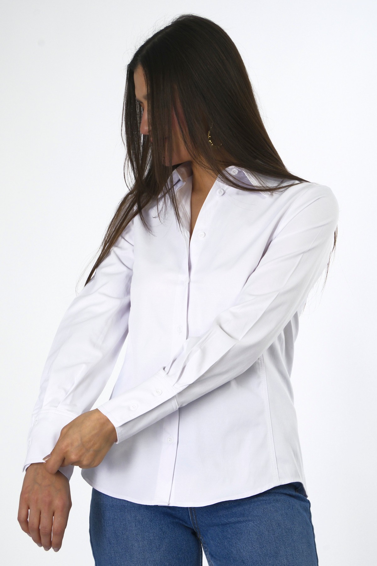 Abbra Kadın Slim Fit Gömlek