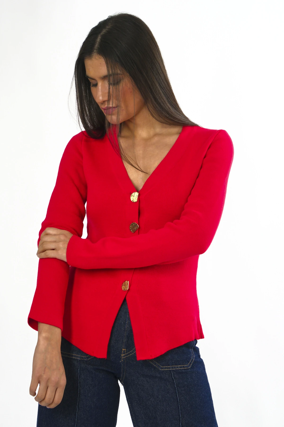 Abbra Kadın 4 Düğmeli Hırka