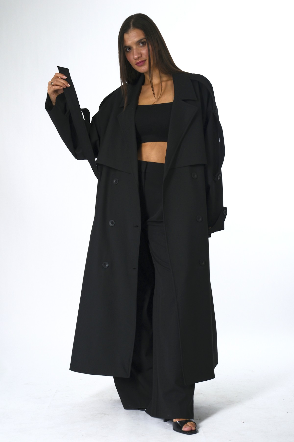 Abbra Kadın Oversize Astarlı Trenç
