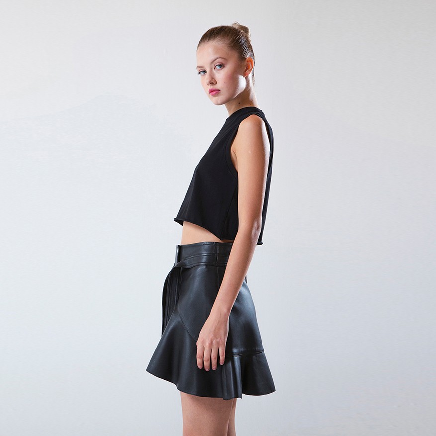 Black Leather Skirt