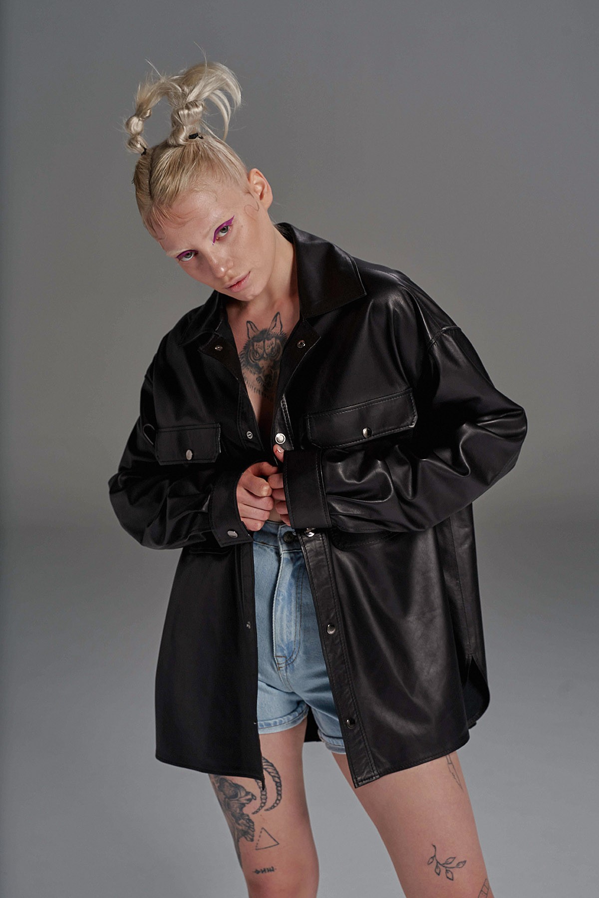 PABLO Oversize Leather Shirt