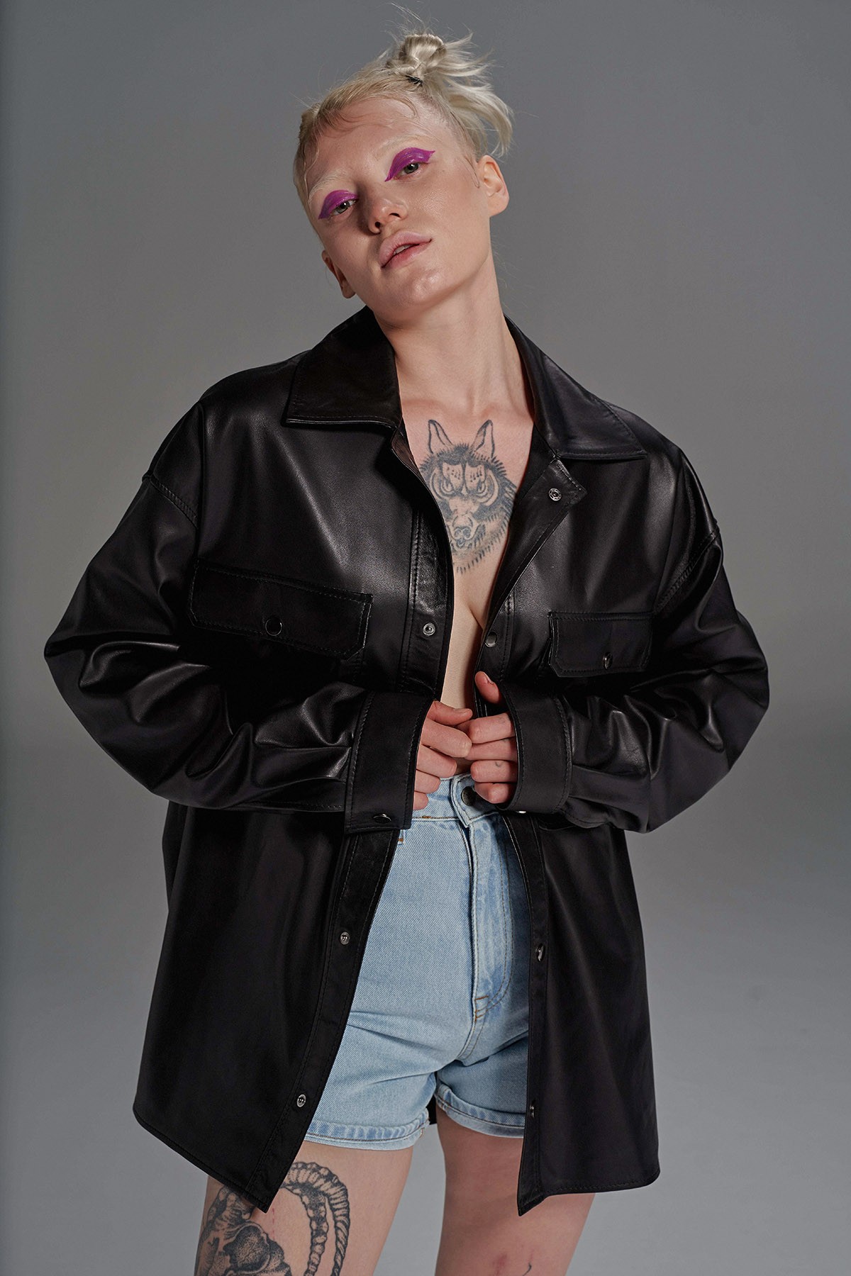 PABLO Oversize Leather Shirt