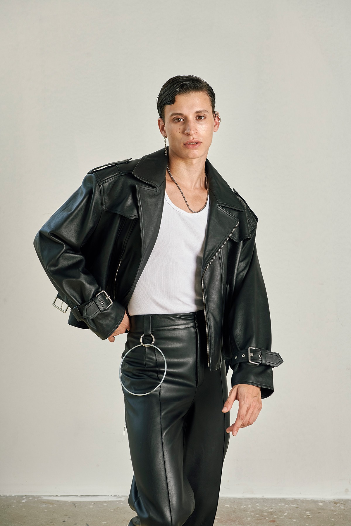 MOSCOW Never Sleeps Biker Leather Jacket