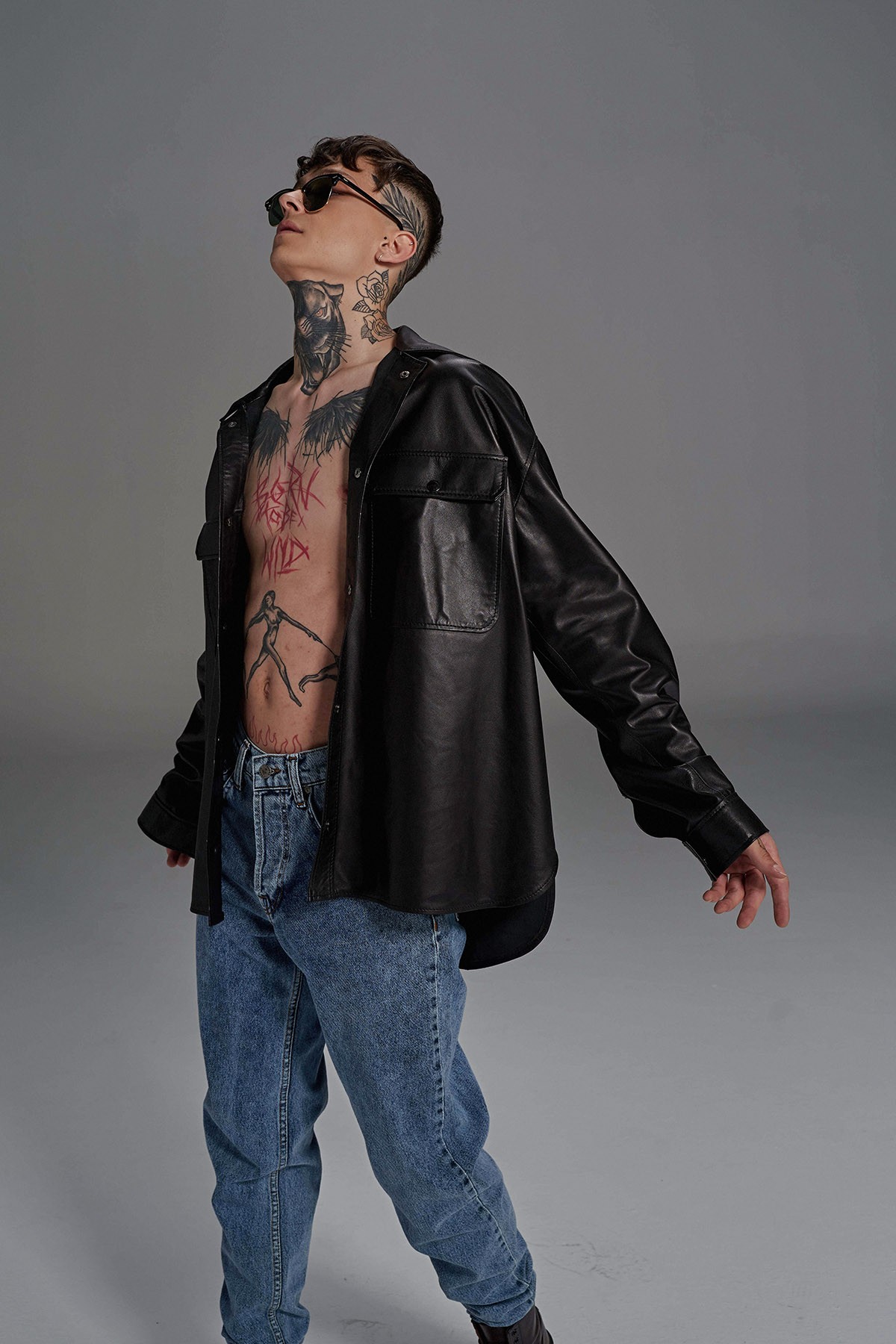 PABLO's Breathe Oversize Leather Shirt