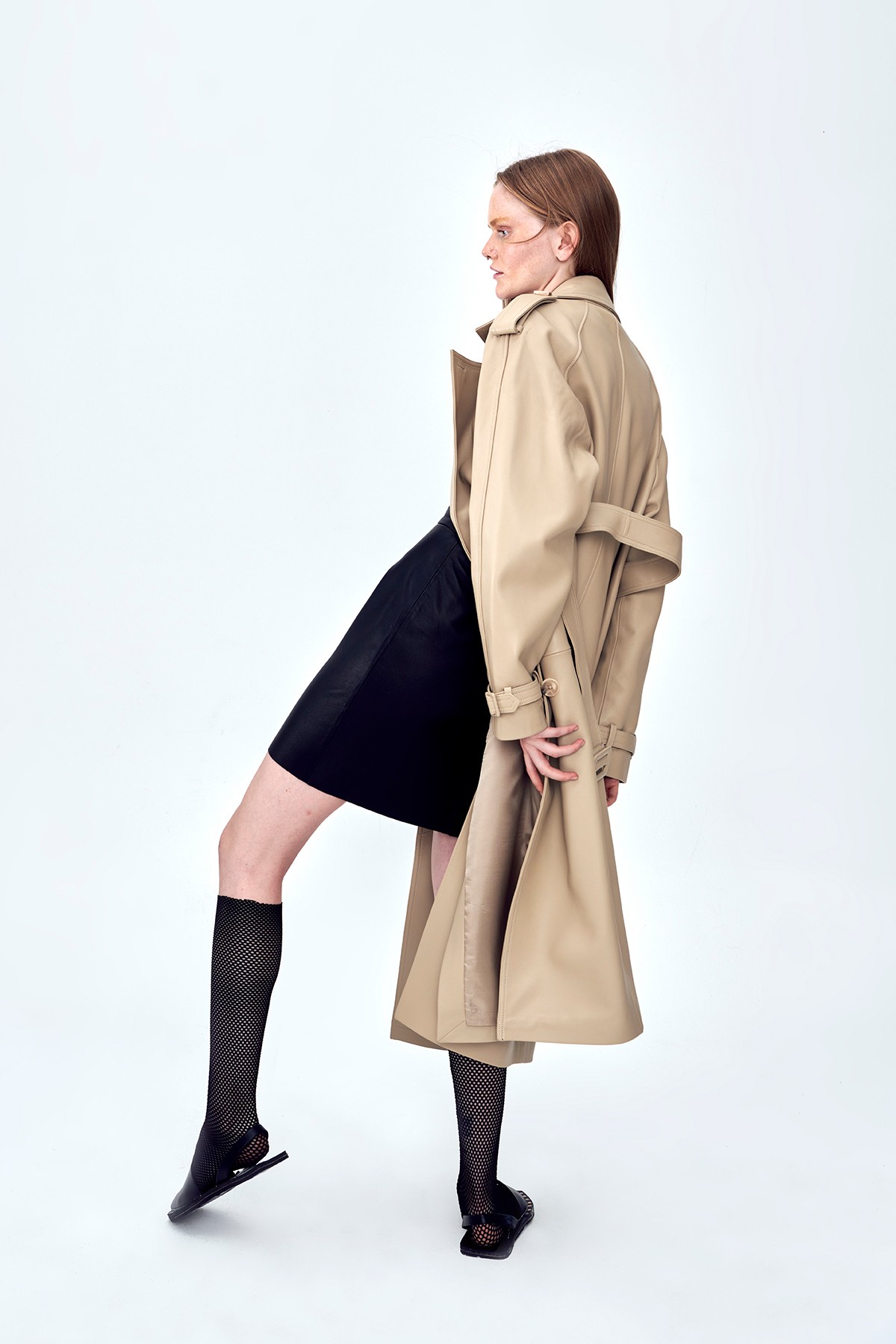 NOTTINGHAM Leather Trench Coat