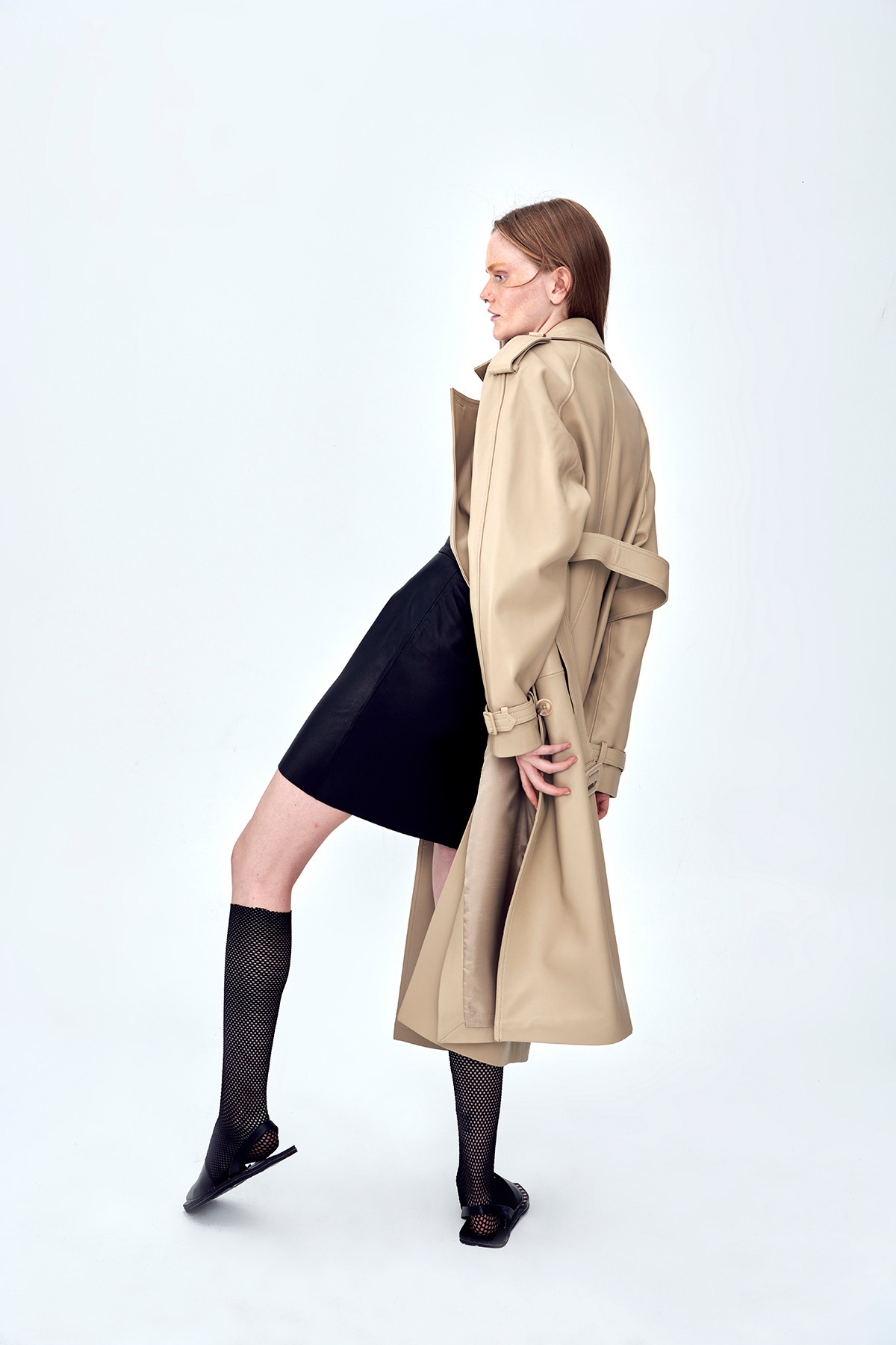 NOTTINGHAM Leather Trench Coat