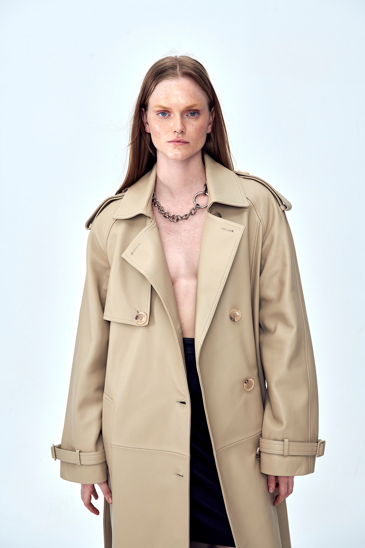 NOTTINGHAM Leather Trench Coat