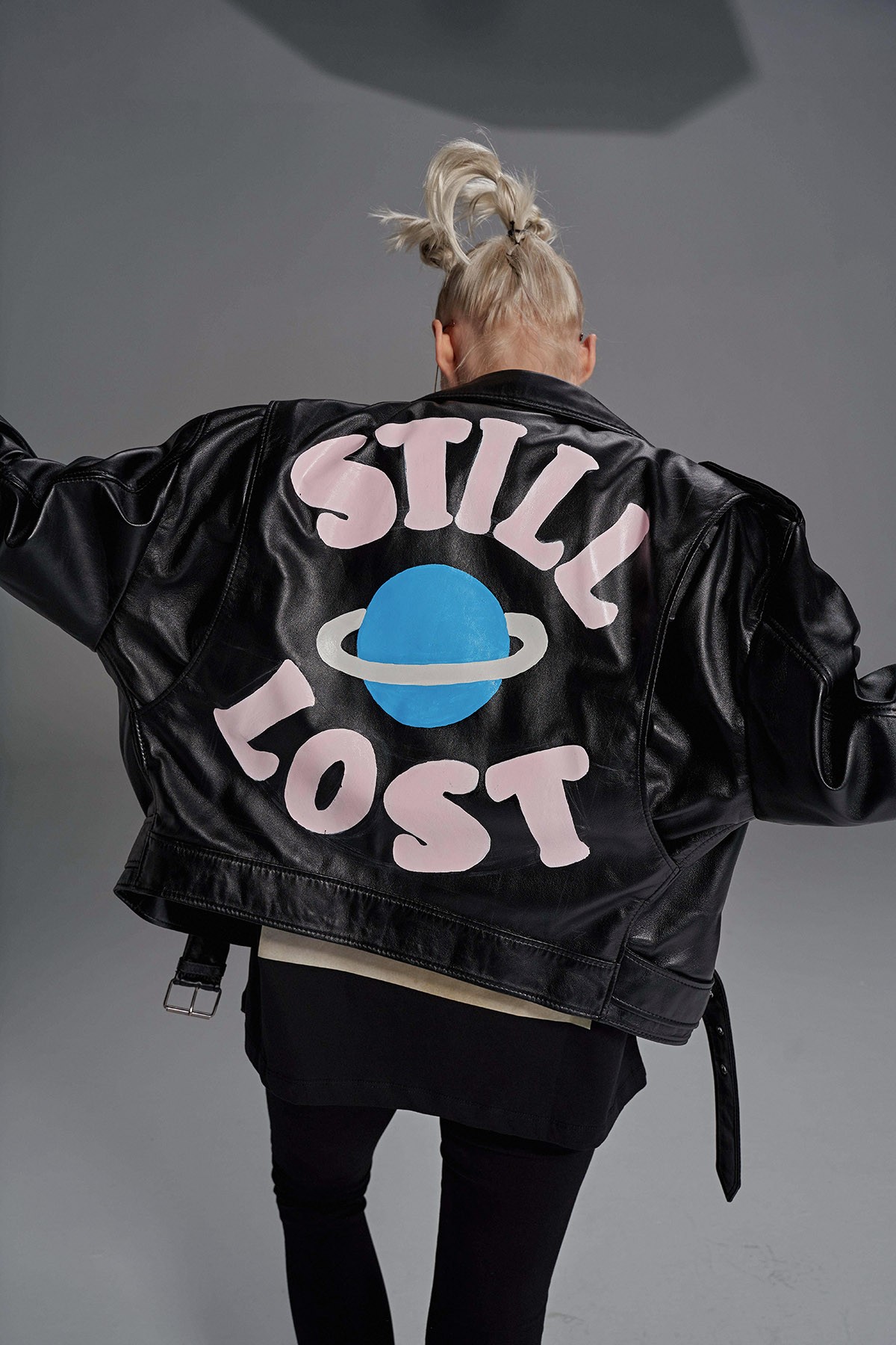 CHRISTIANA Never Lost Leather Biker Jacket