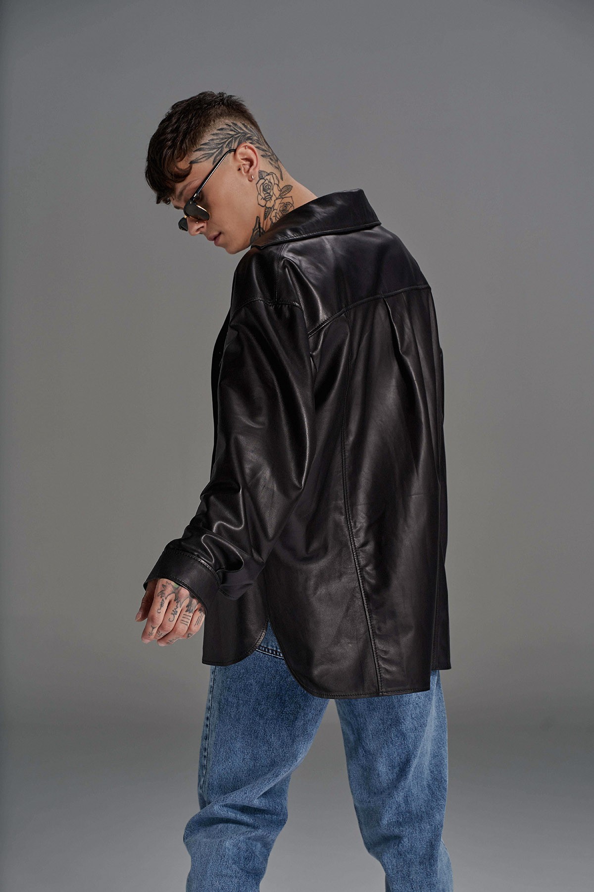 PABLO's Breathe Oversize Leather Shirt