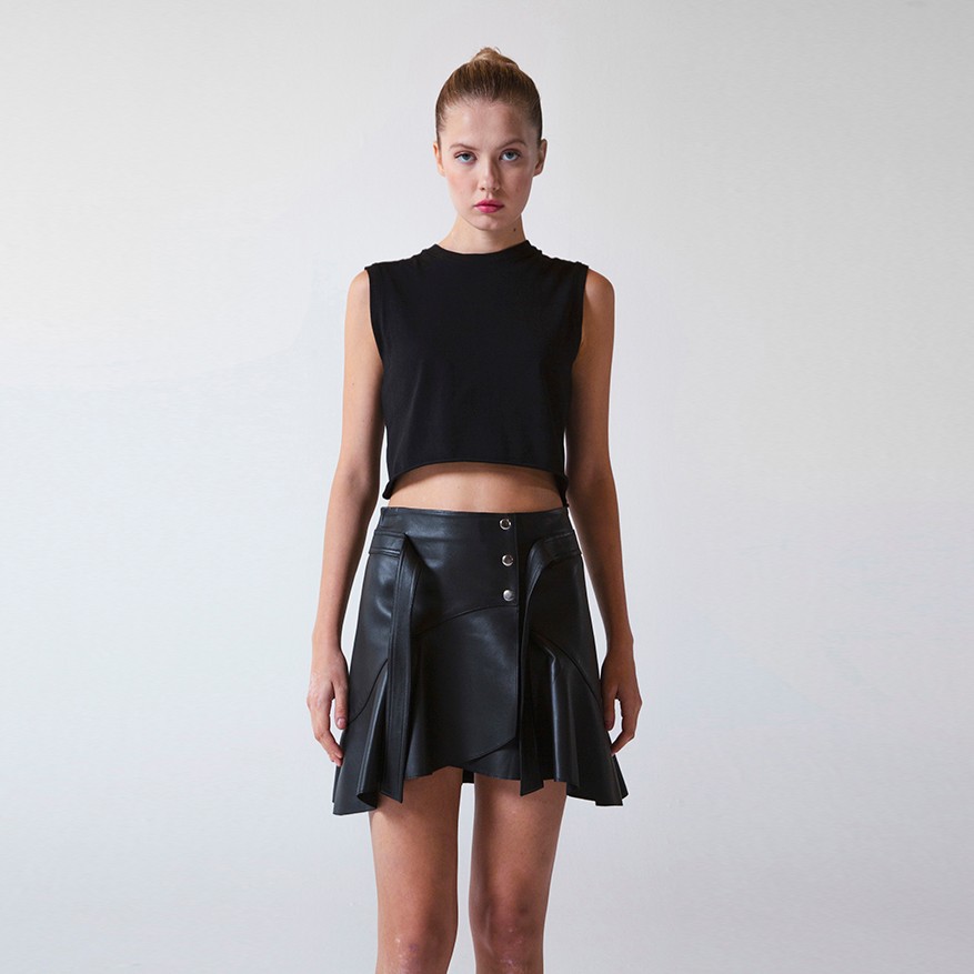 Black Leather Skirt