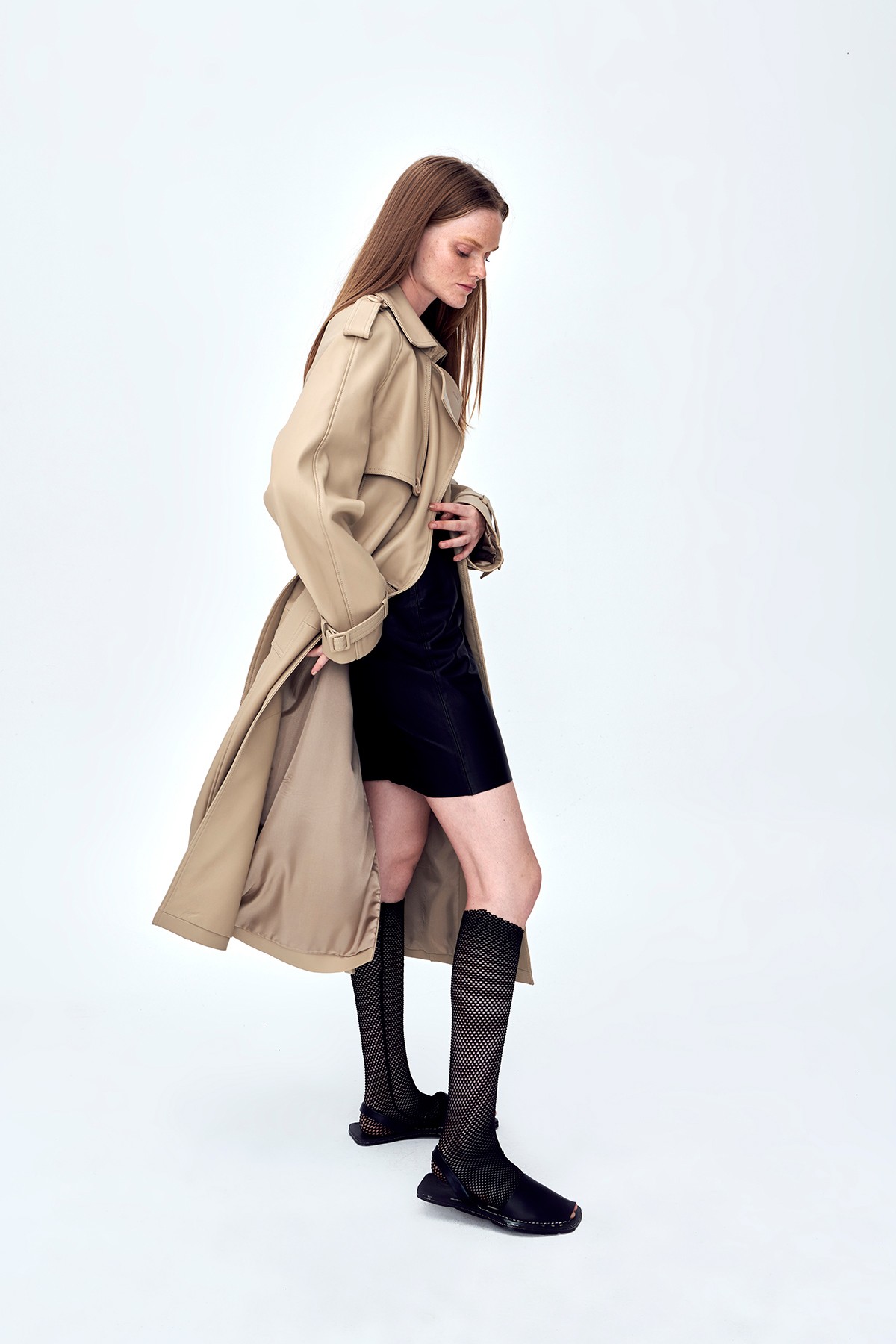 NOTTINGHAM Leather Trench Coat