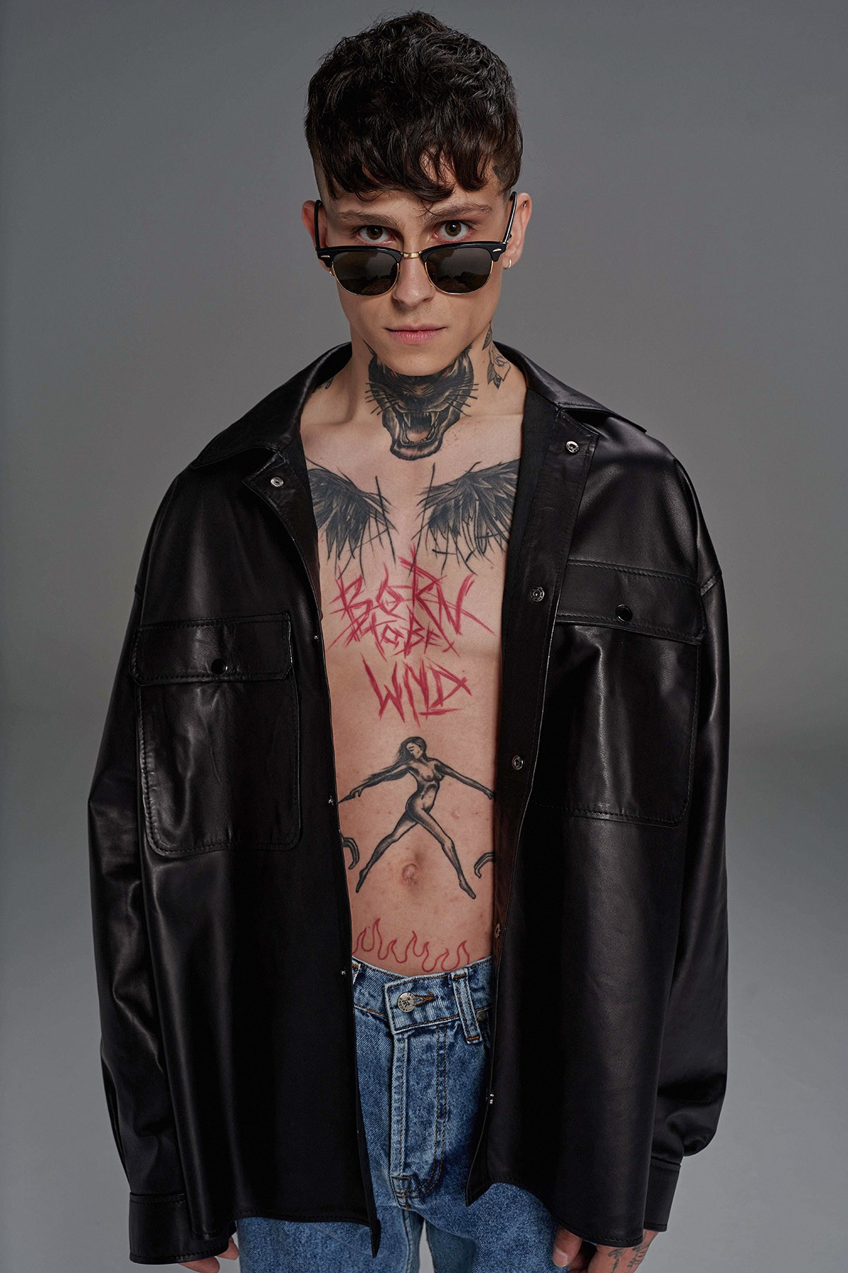 PABLO's Breathe Oversize Leather Shirt