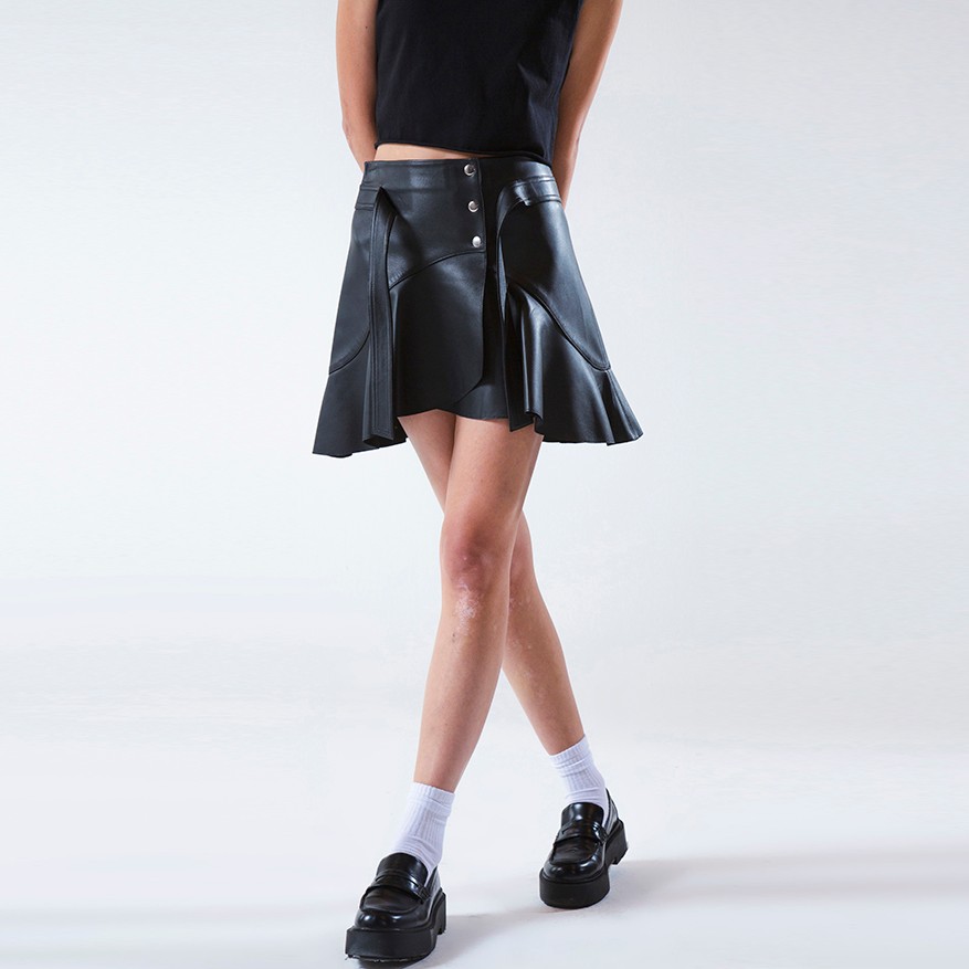 Black Leather Skirt