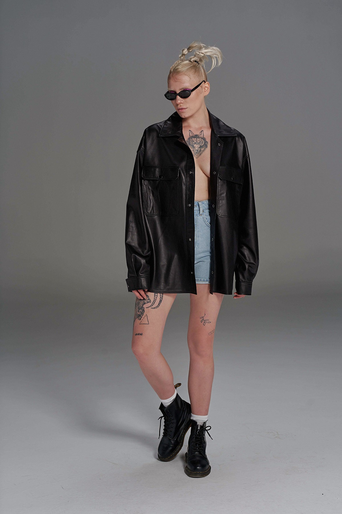 PABLO Oversize Leather Shirt