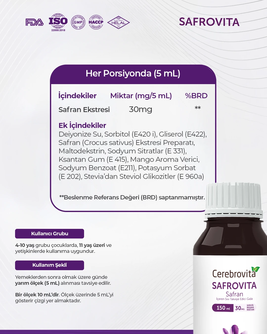 Safrovita Sıvı Safran Ekstresi