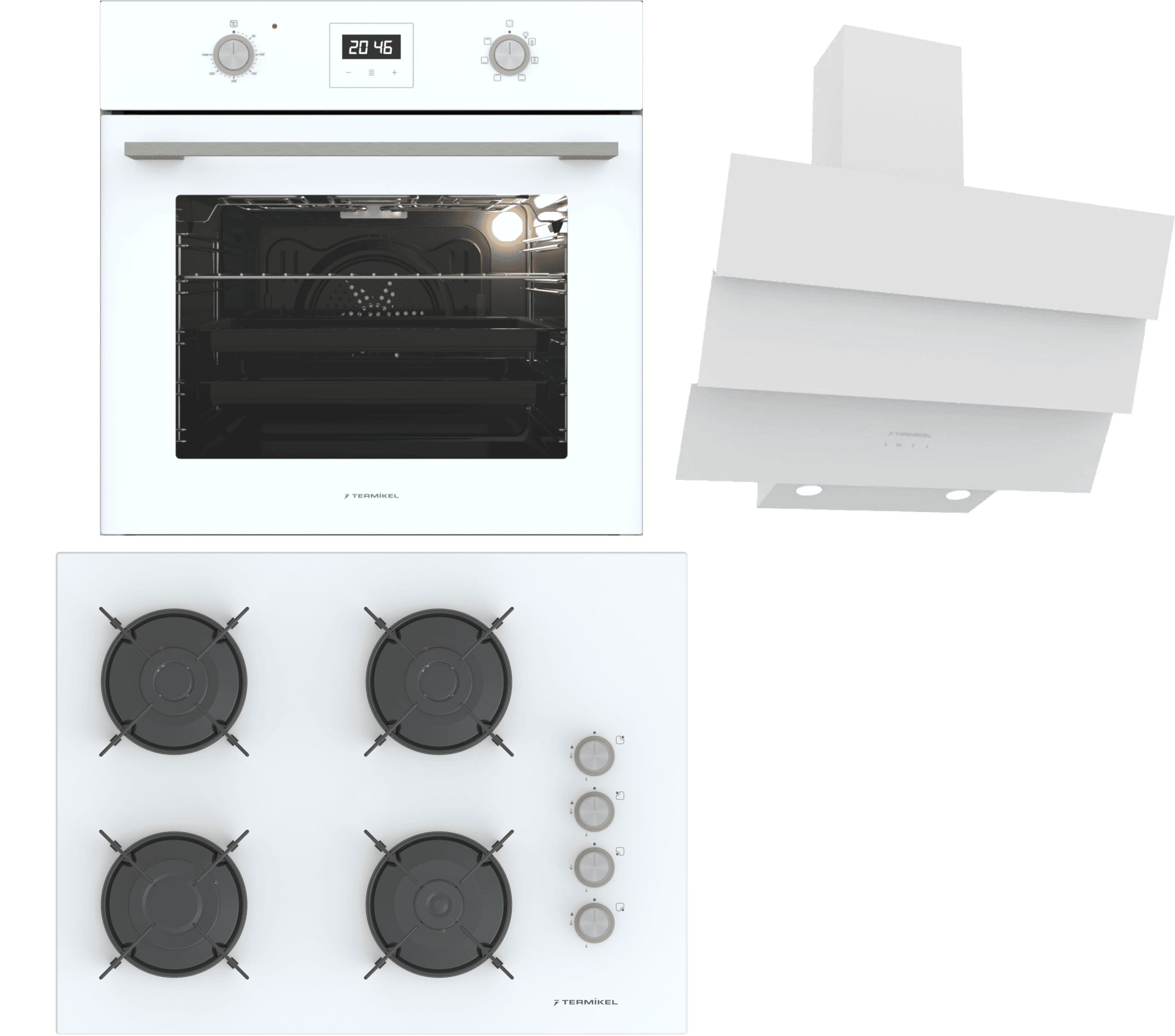 Termikel Ankastre Set (BO O64D5C W + BH P7144C W + CH S6532C WW)