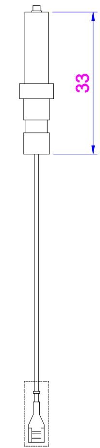 Termikel Ankastre Ocak Buji Kablosu, 460mm (30295)