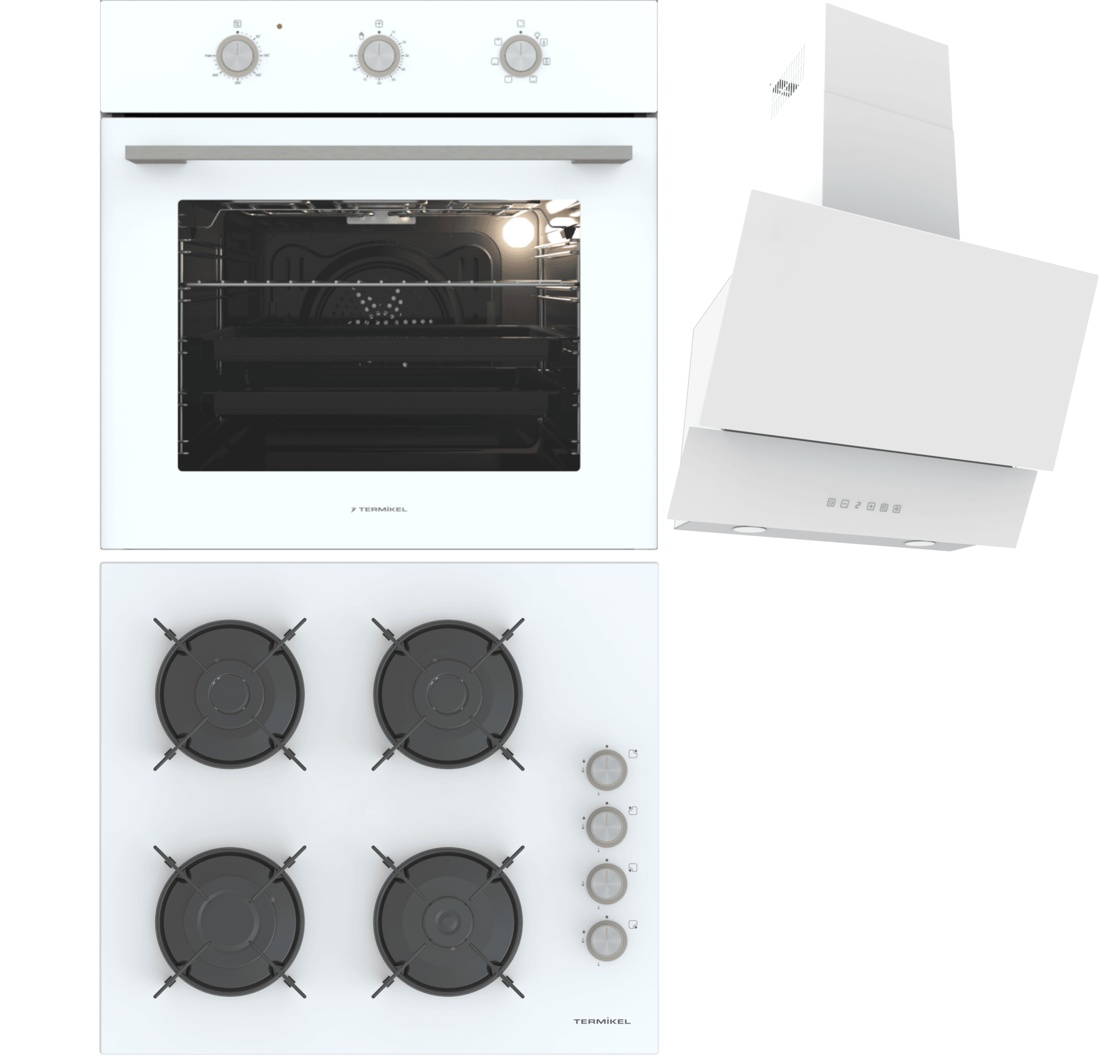 Termikel Ankastre Set (BO O6435C W + BH P6144C W + ARGEMON WW60)