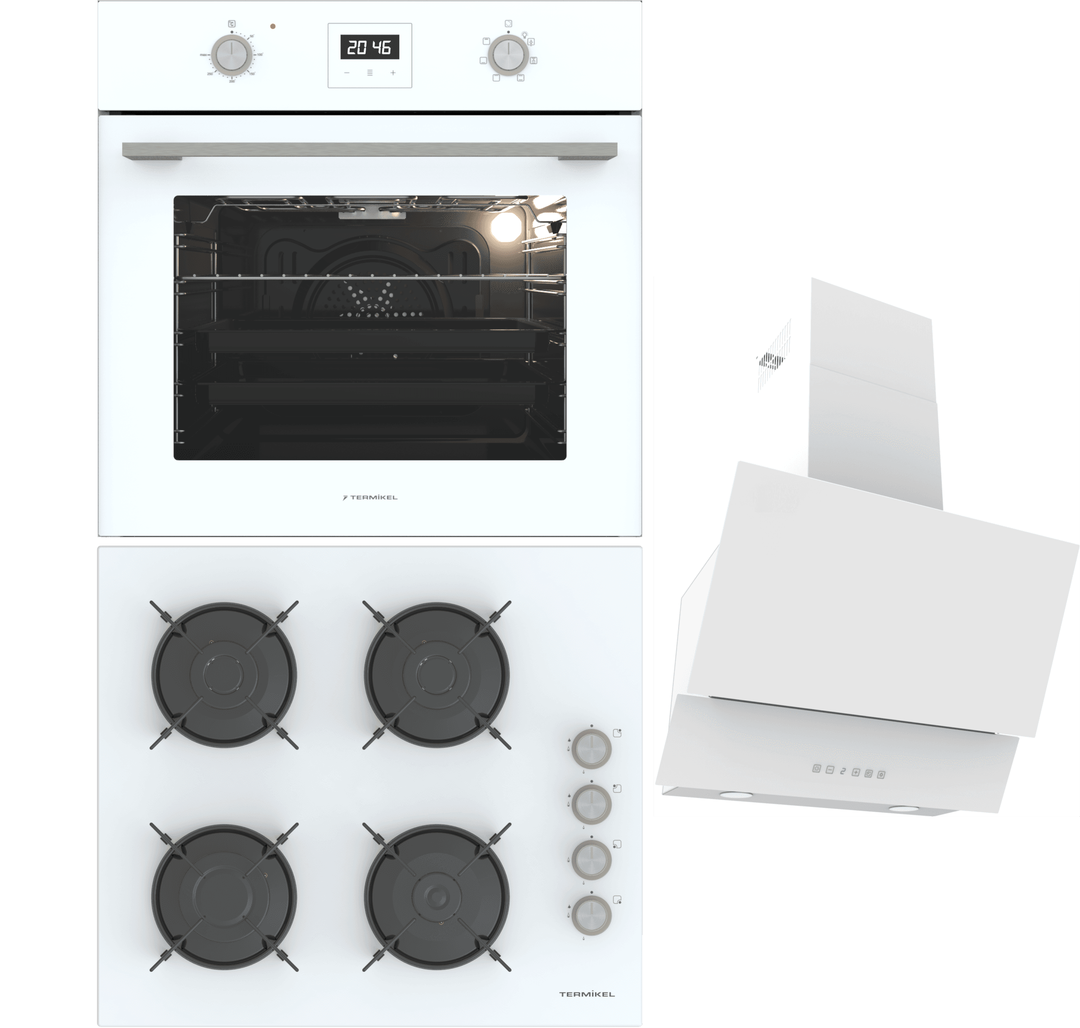 Termikel Ankastre Set (BO O64D5C W + BH P6144C W + ARGEMON WW60)