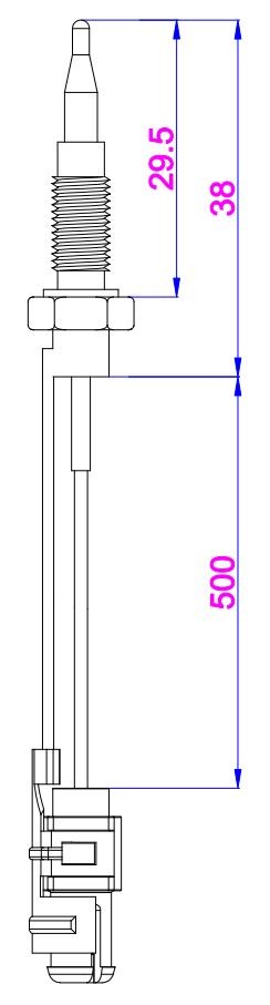 Termikel Ankastre Ocak Termokupl, 500mm Jaklı (41601)