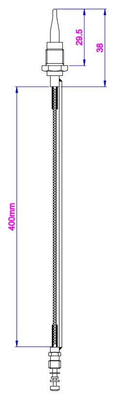 Termikel Ankastre Ocak Termokupl, 400mm Rakorlu (40760)