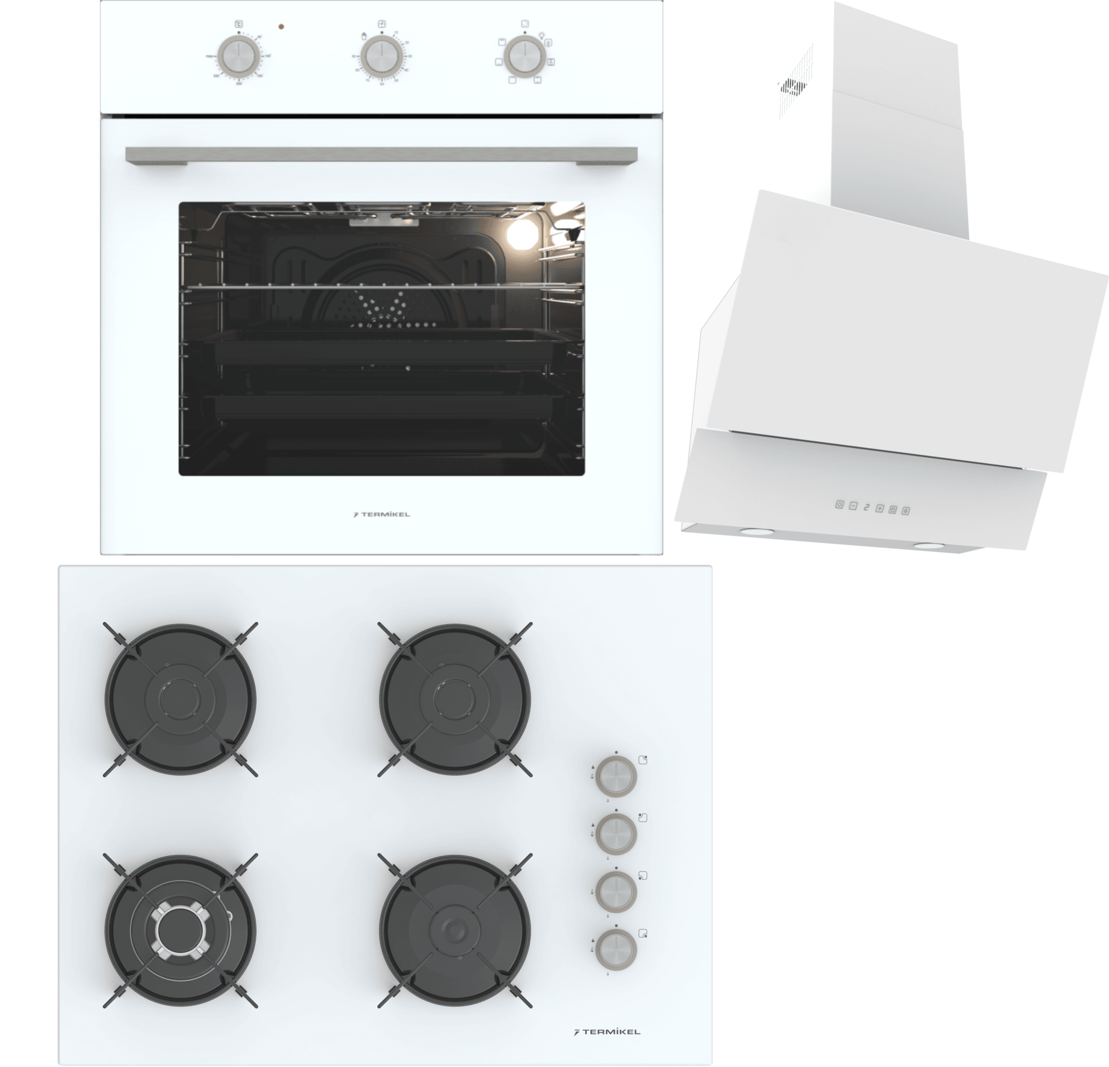 Termikel Ankastre Set (BO O6435C W + BH P7194C W + ARGEMON WW60)