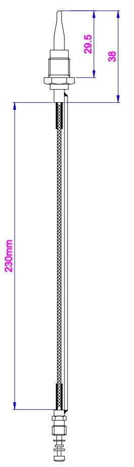 Termikel Ankastre Ocak Termokupl, 230mm Rakorlu (40761)