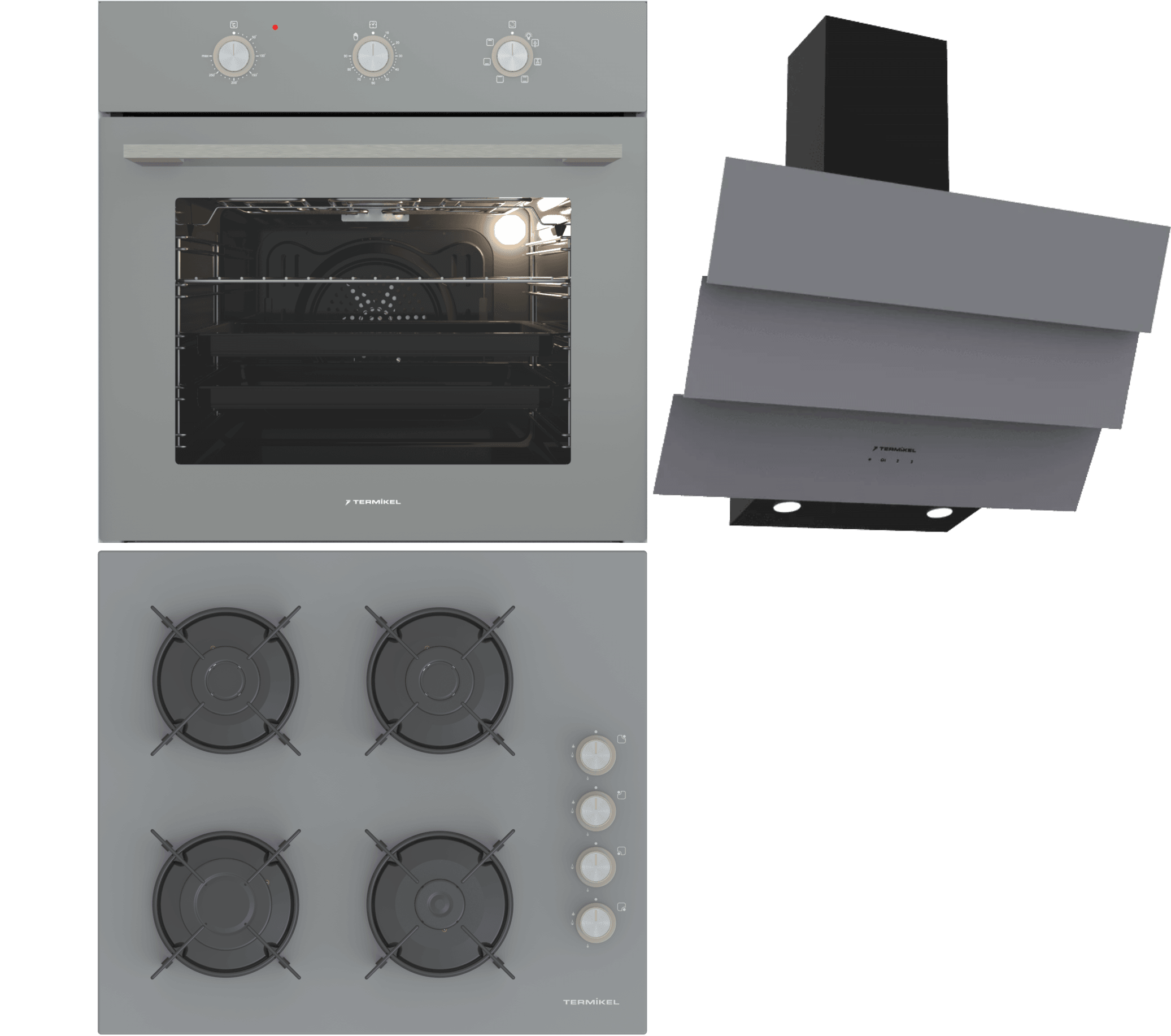 Termikel Ankastre Set (BO O6435C A + BH P6144C A + CH S6532C BA)