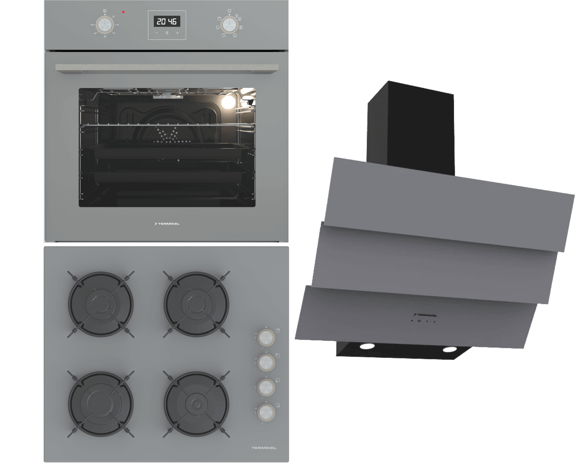 Termikel Ankastre Set (BO O64D5C A + BH P6144C A + CH S6532C BA)