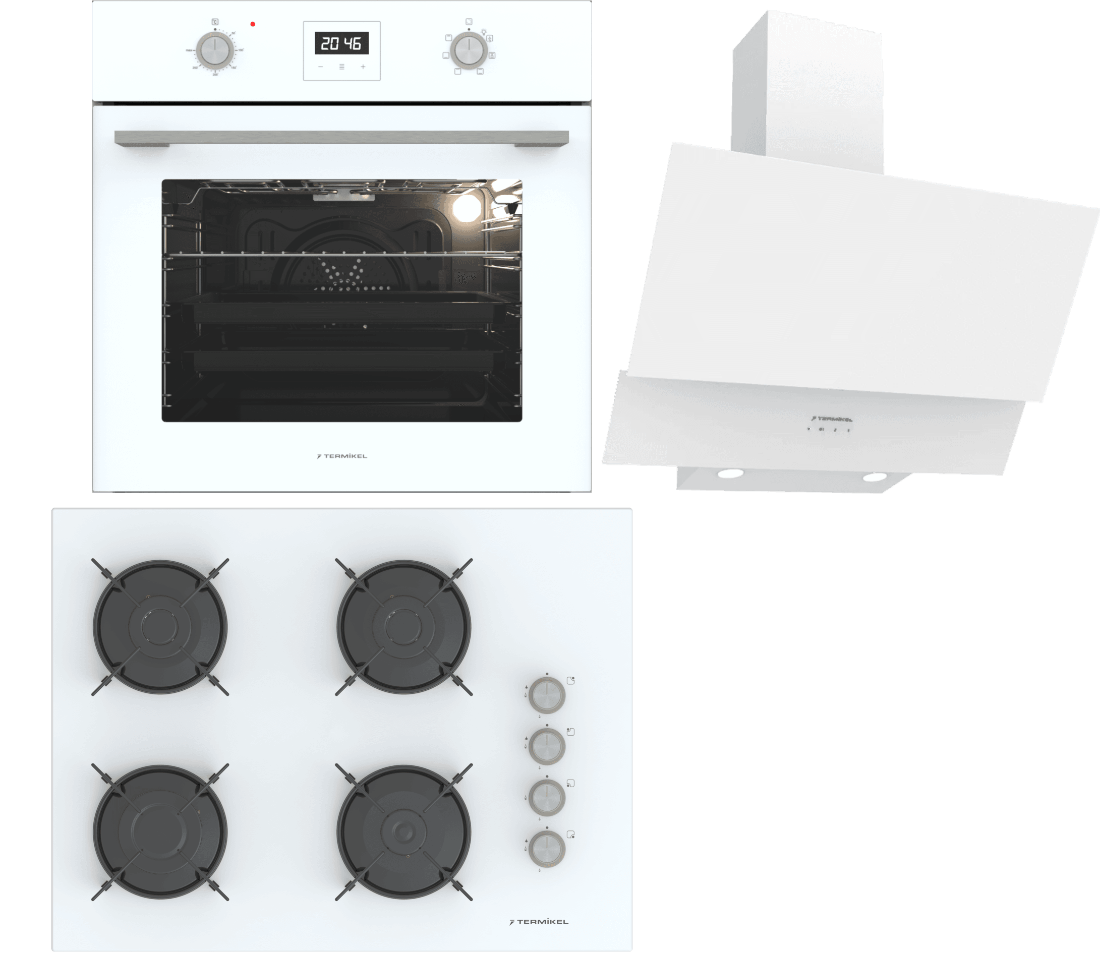 Termikel Ankastre Set (BO O64D5C W + BH P7144C W + CH C6532C WW)