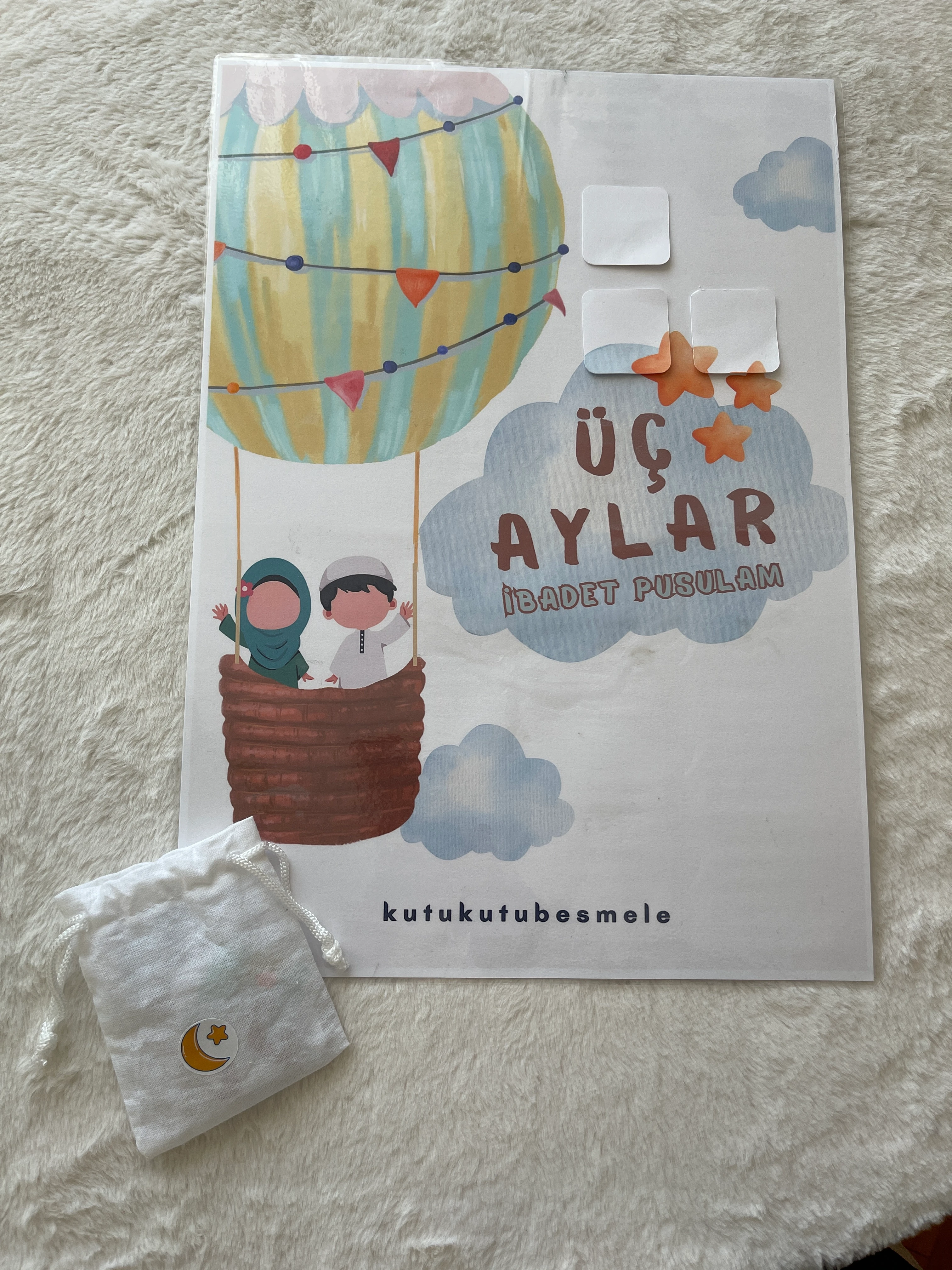 Üç aylar ibadet pusulası poster 