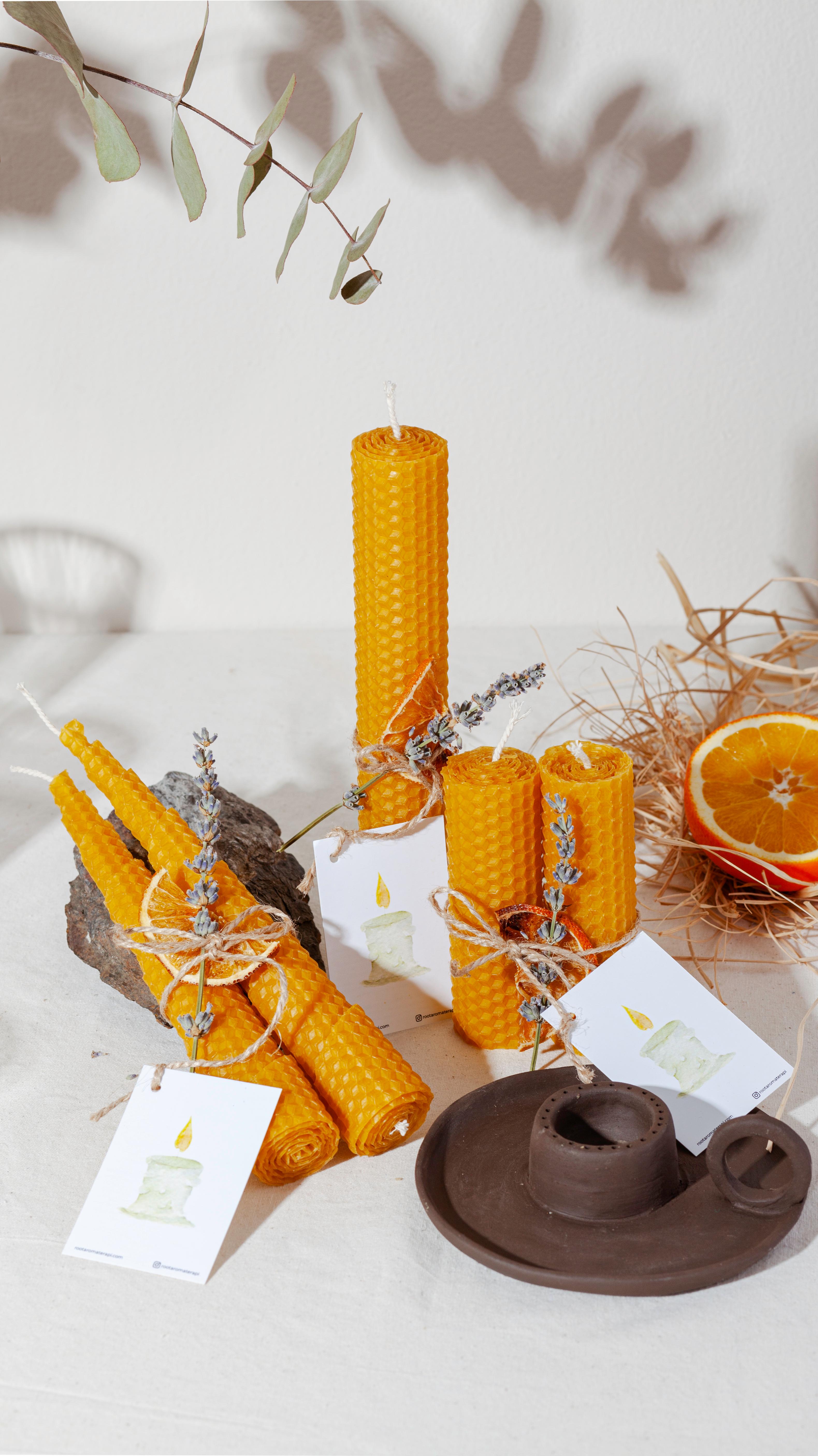 Palo Santo+Uçucu Yağ+Balmumu Mum Seti