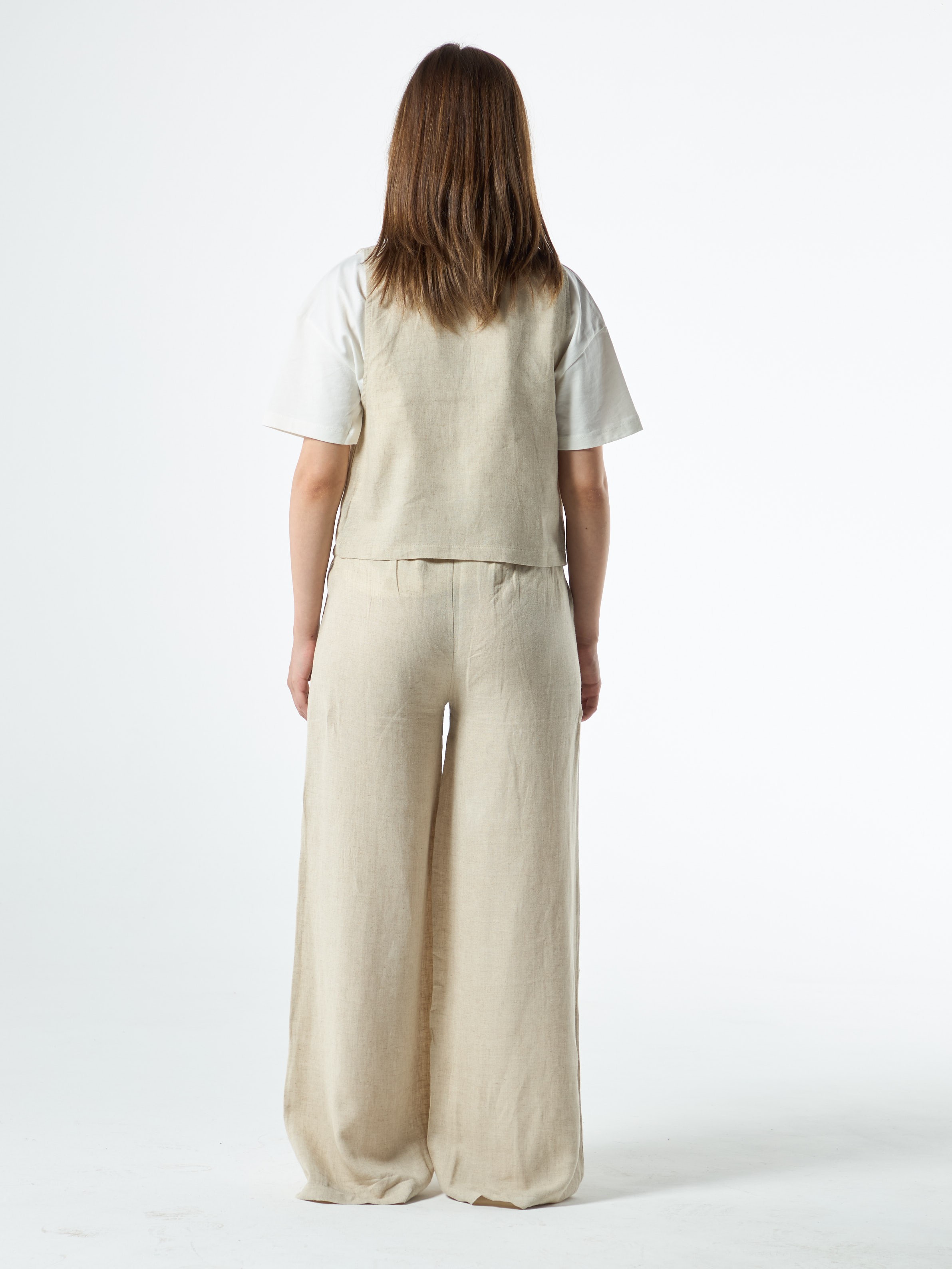 beige linen pants