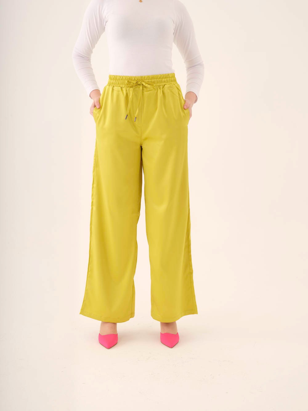 WİDE LEG SATİN TROUSERS