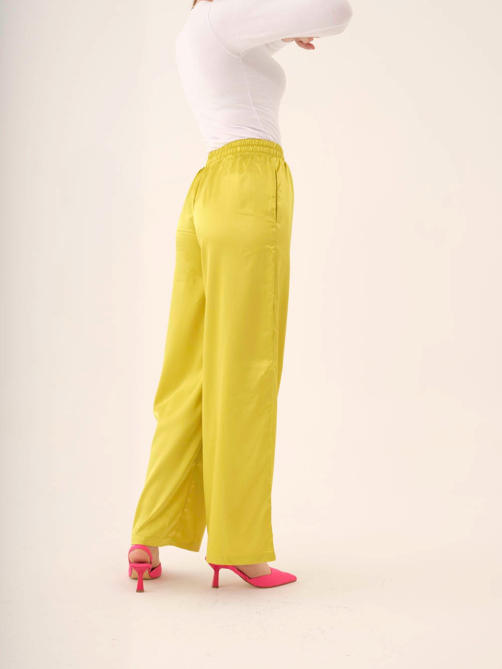 WİDE LEG SATİN TROUSERS