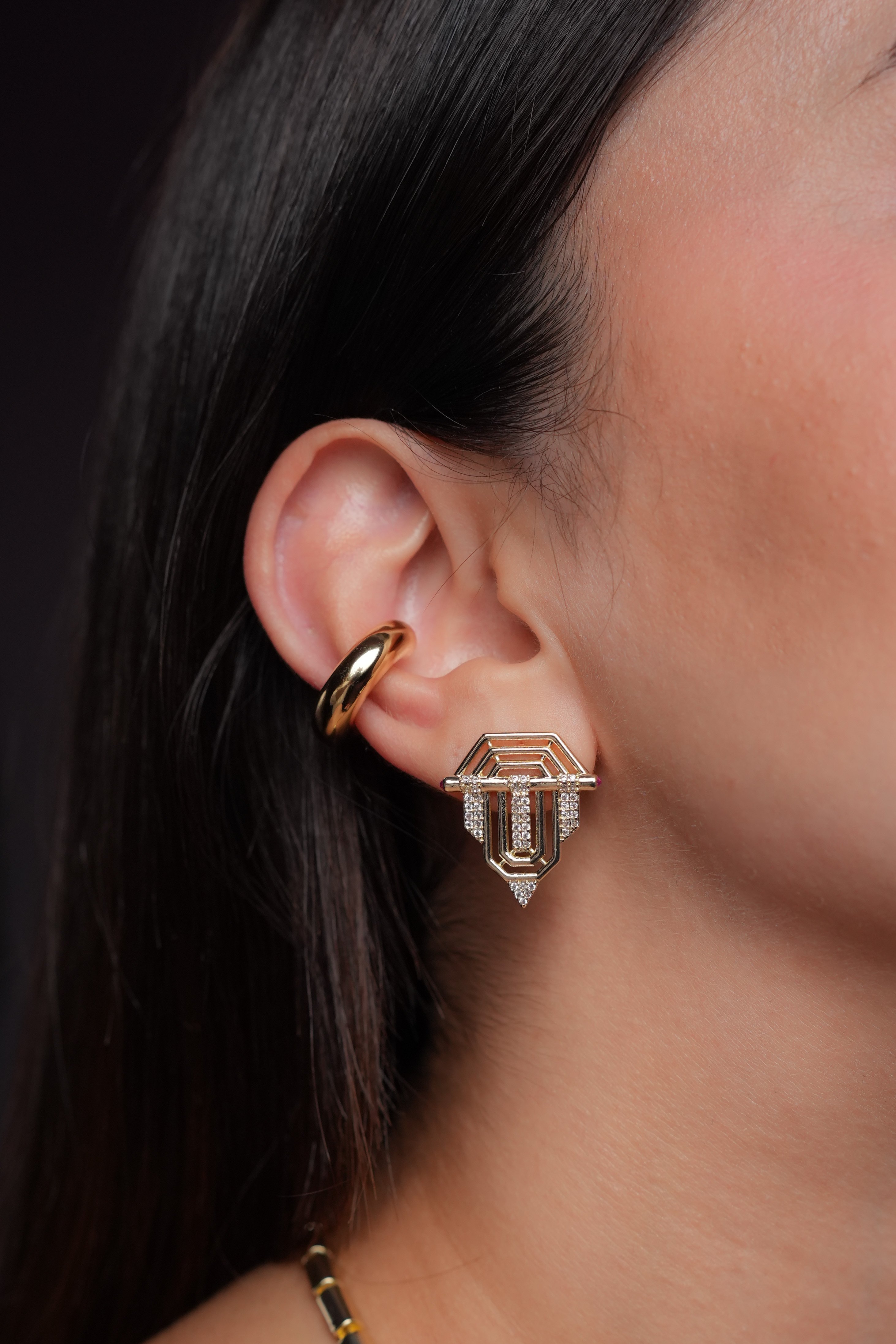 Altın Kaplama Basic Ear Cuff (Tekli)