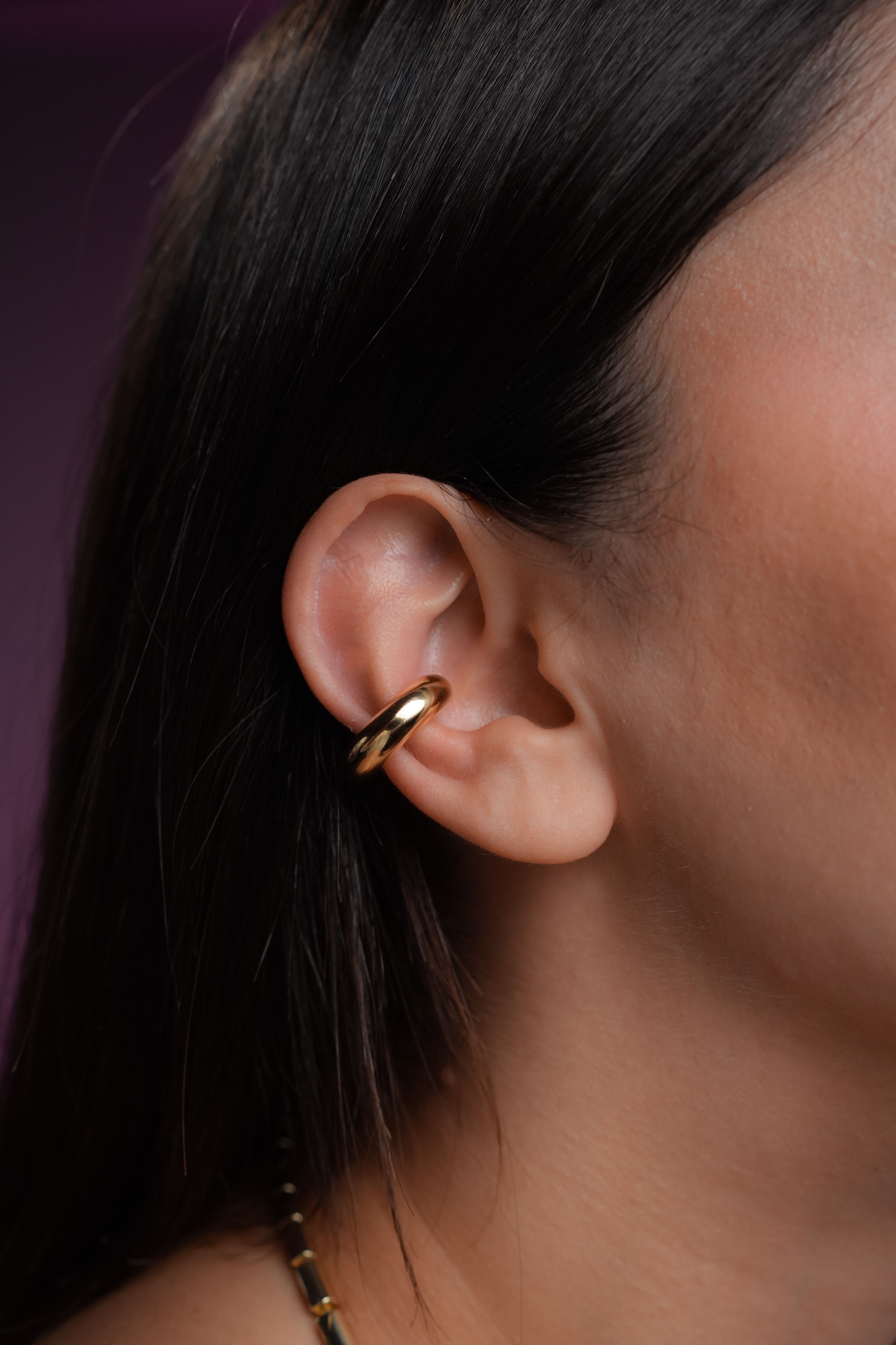 Altın Kaplama Basic Ear Cuff (Tekli)