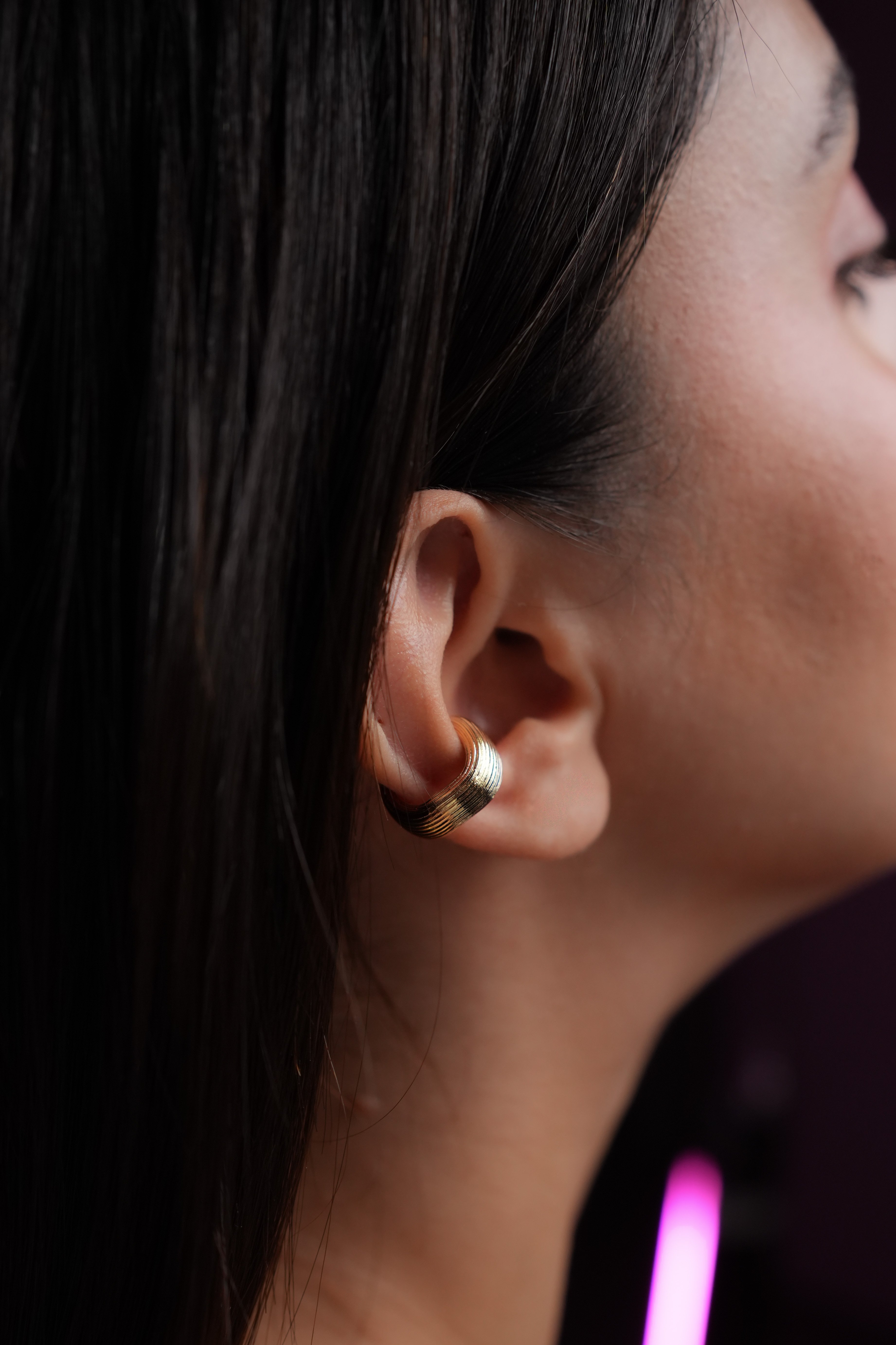 Altın Kaplama Dalgalı Ear Cuff (Tekli)