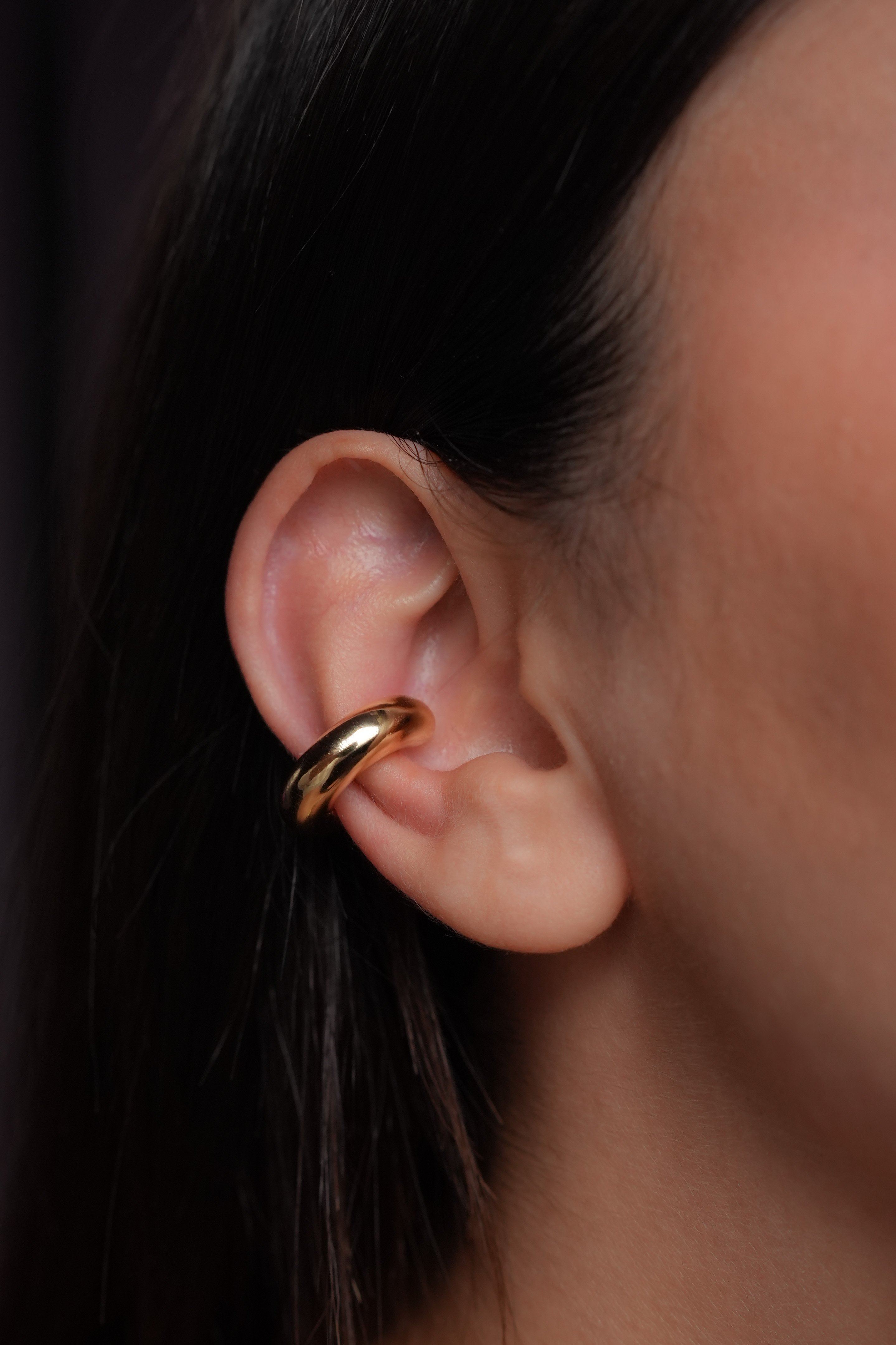 Altın Kaplama Basic Ear Cuff (Tekli)