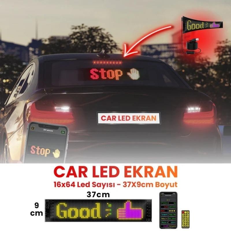 Kişiselleştirilebilir Matrix Car LED Ekran (37x9cm)