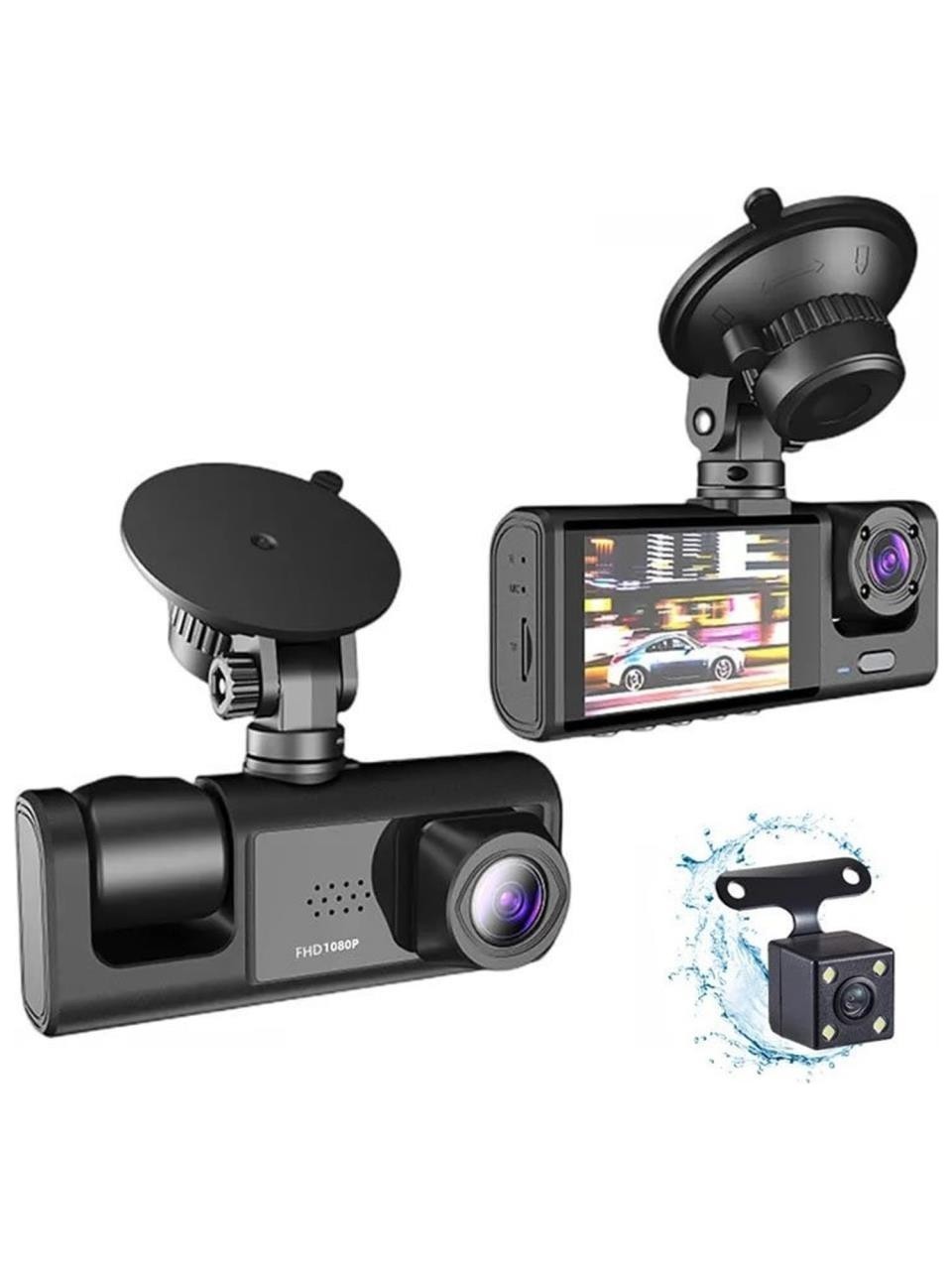 Akıllı Araç Kamerası (Wifili-1080P Ön-Arka 3 Kameralı 2.0”Hd Ekran Ve G Sensörlü )