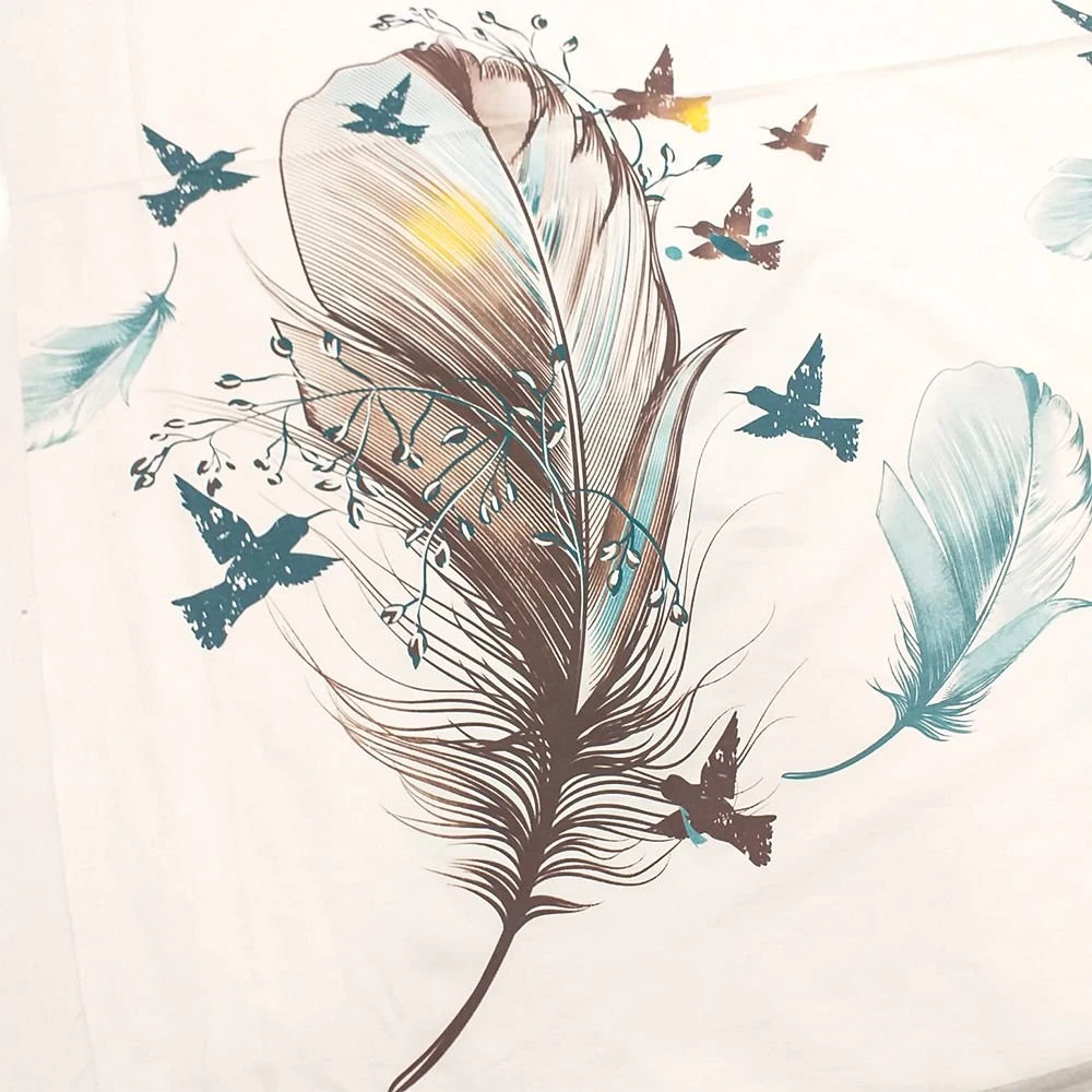 Kuş Desenli Poplin Kumaş