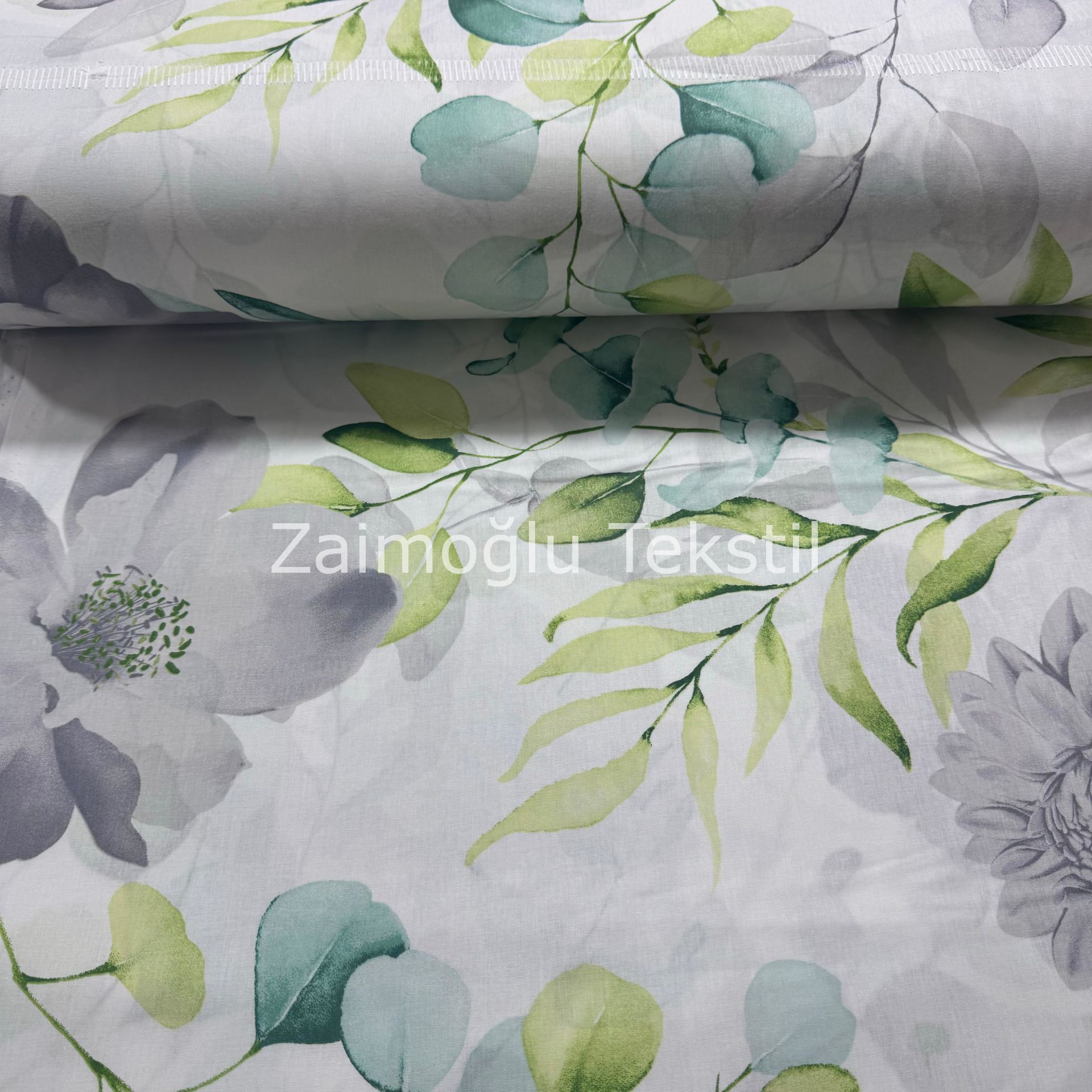 Poplin Kumaş Çiçek Desen Büyük