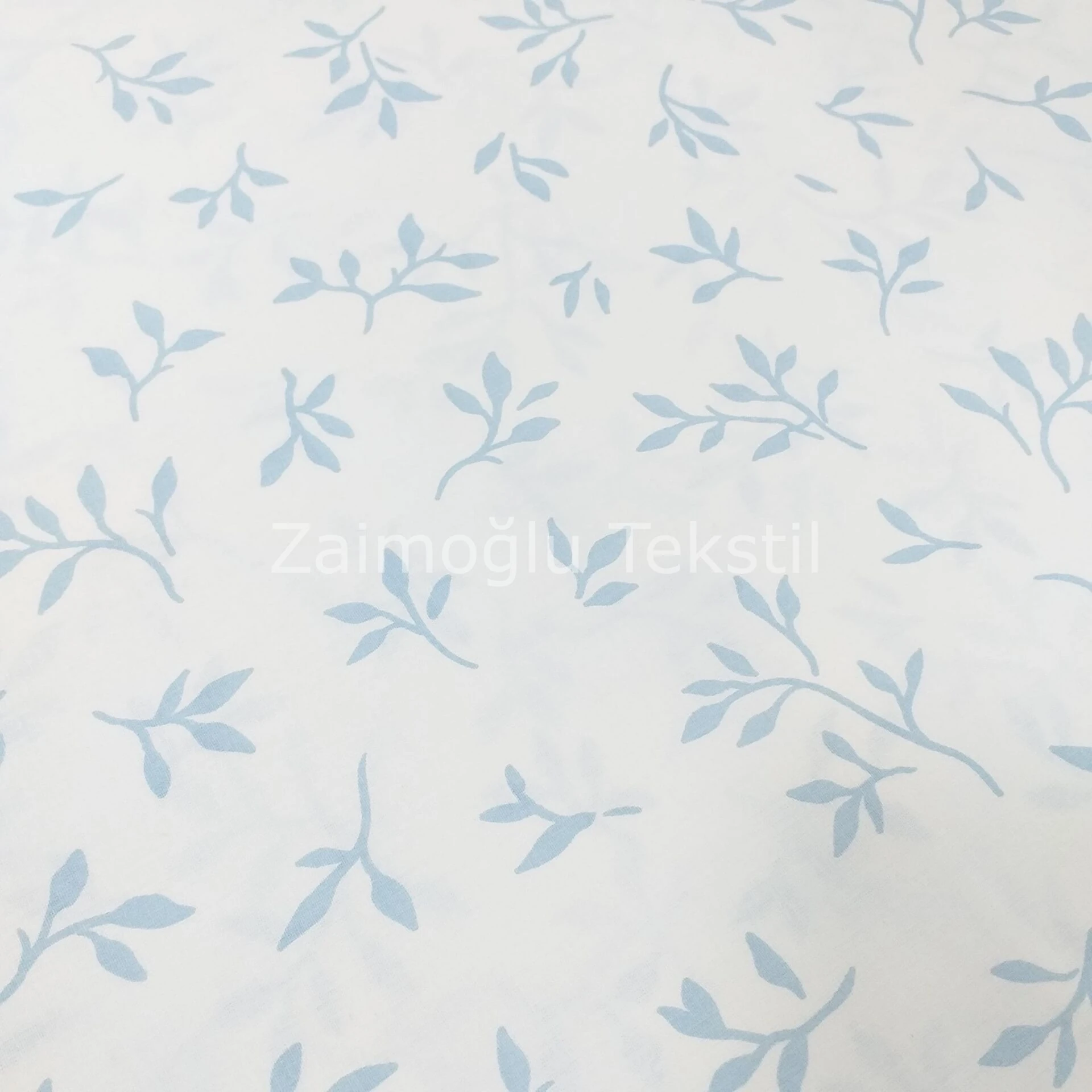 Doğal Yaprak Desen Poplin Kumaş