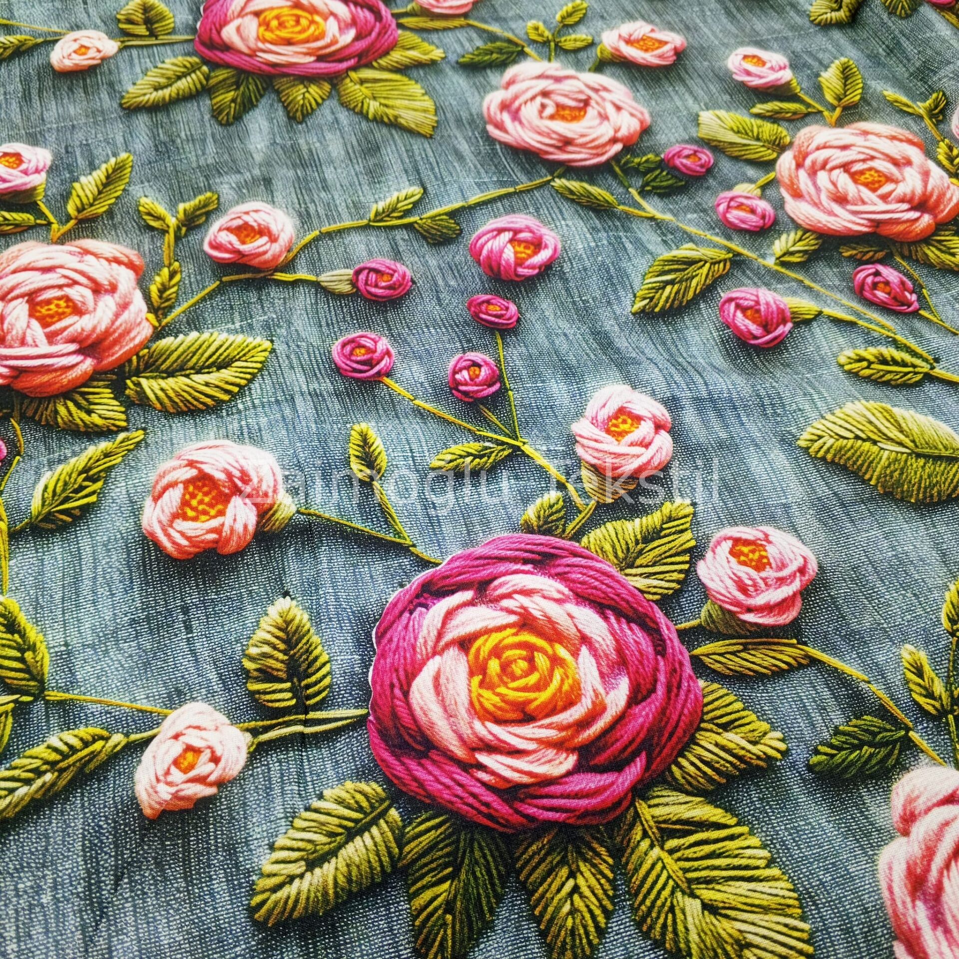 Dijital 3D Reaktif Poplin Kumaş