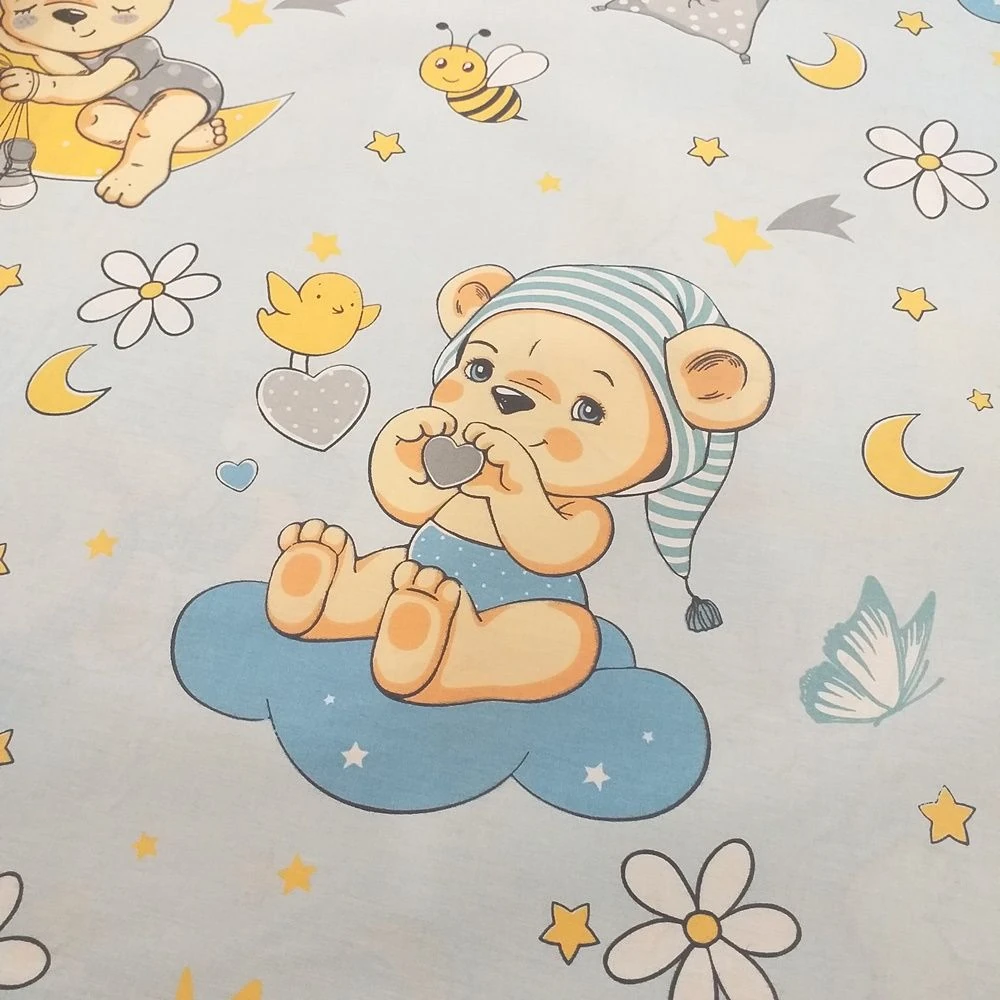 Sevimli Ayıcık Poplin Kumaş