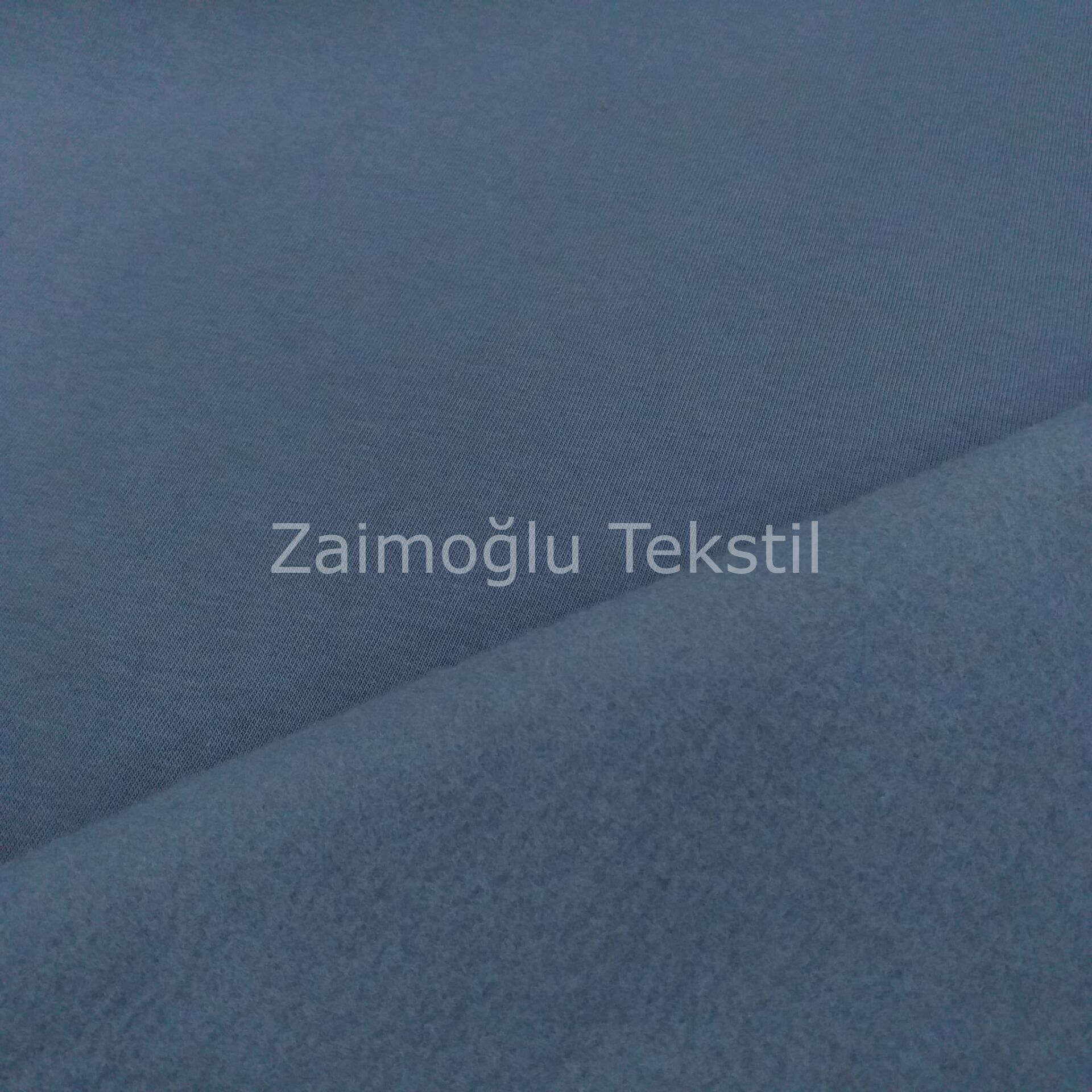 Üç İplik Şardonlu Penye Kumaş - İndigo