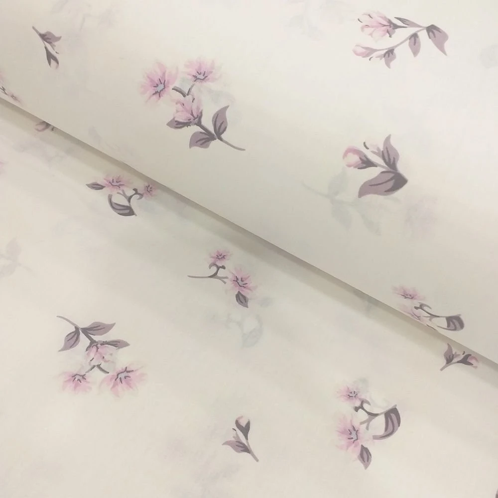 Çiçek Desenli Poplin Kumaş